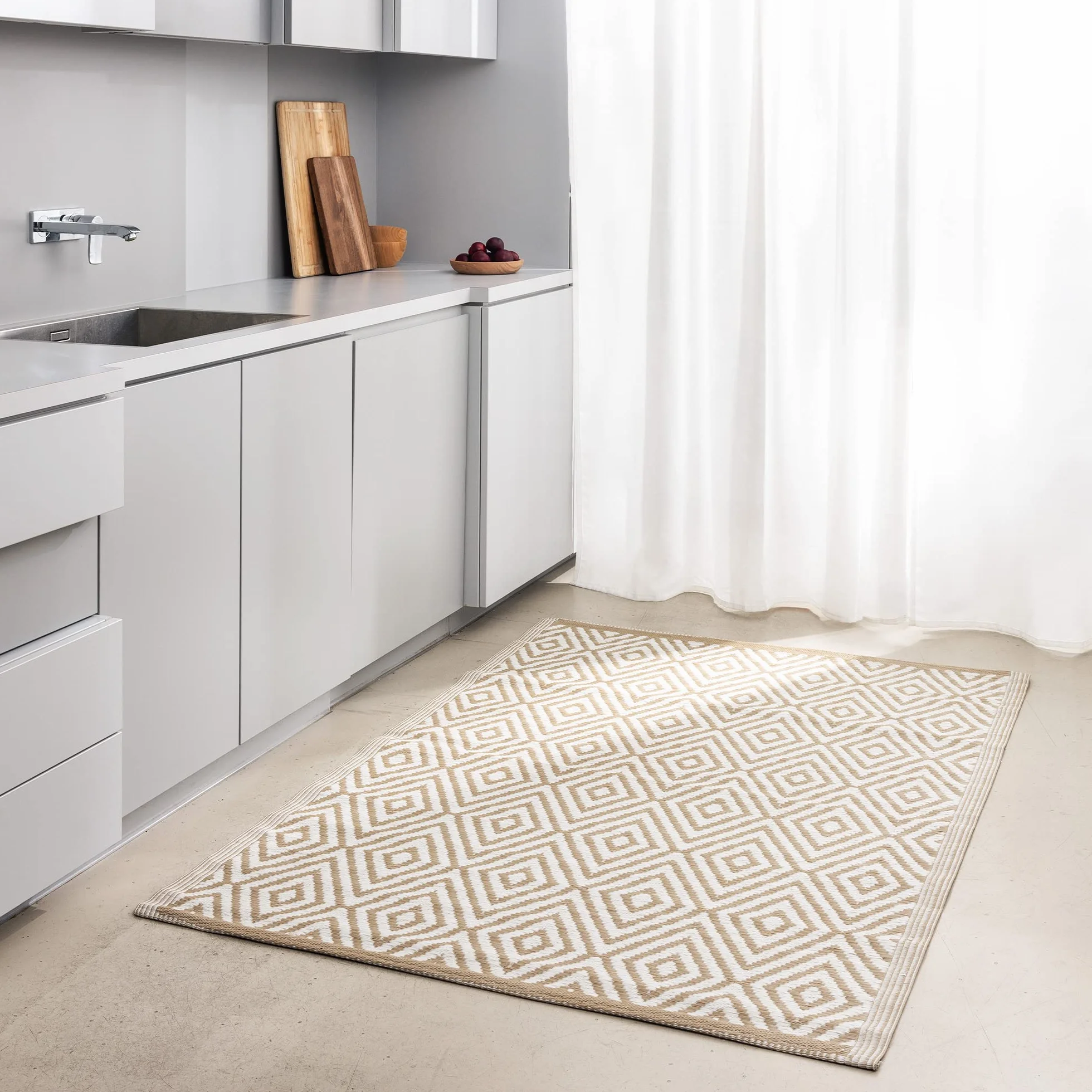 JEMIDI Moqueta Exterior 120 x 180 cm Alfombra Plástico Lavable