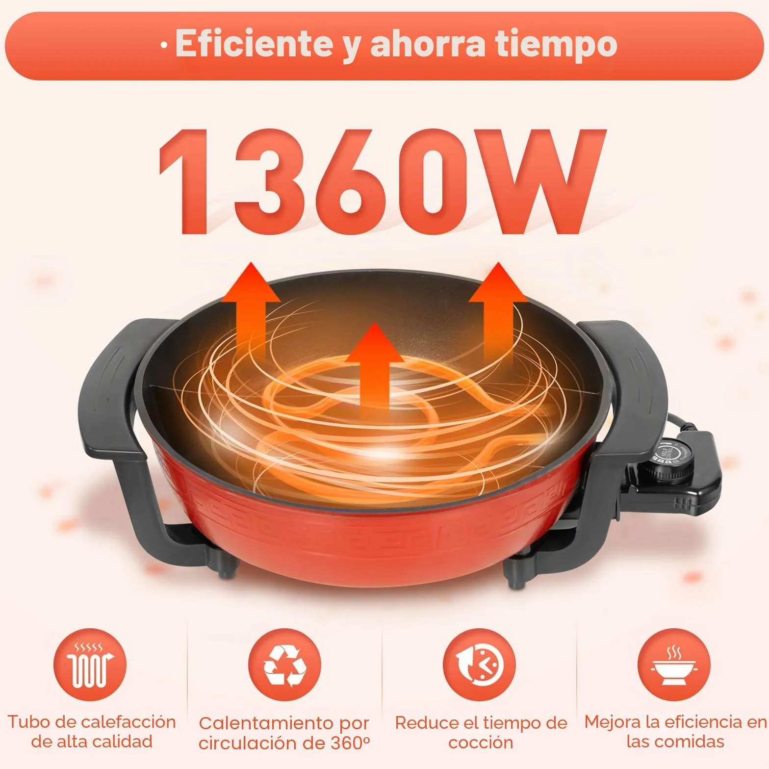 Olla caliente eléctrica 220 V 6 L antiadherente doble inducción china