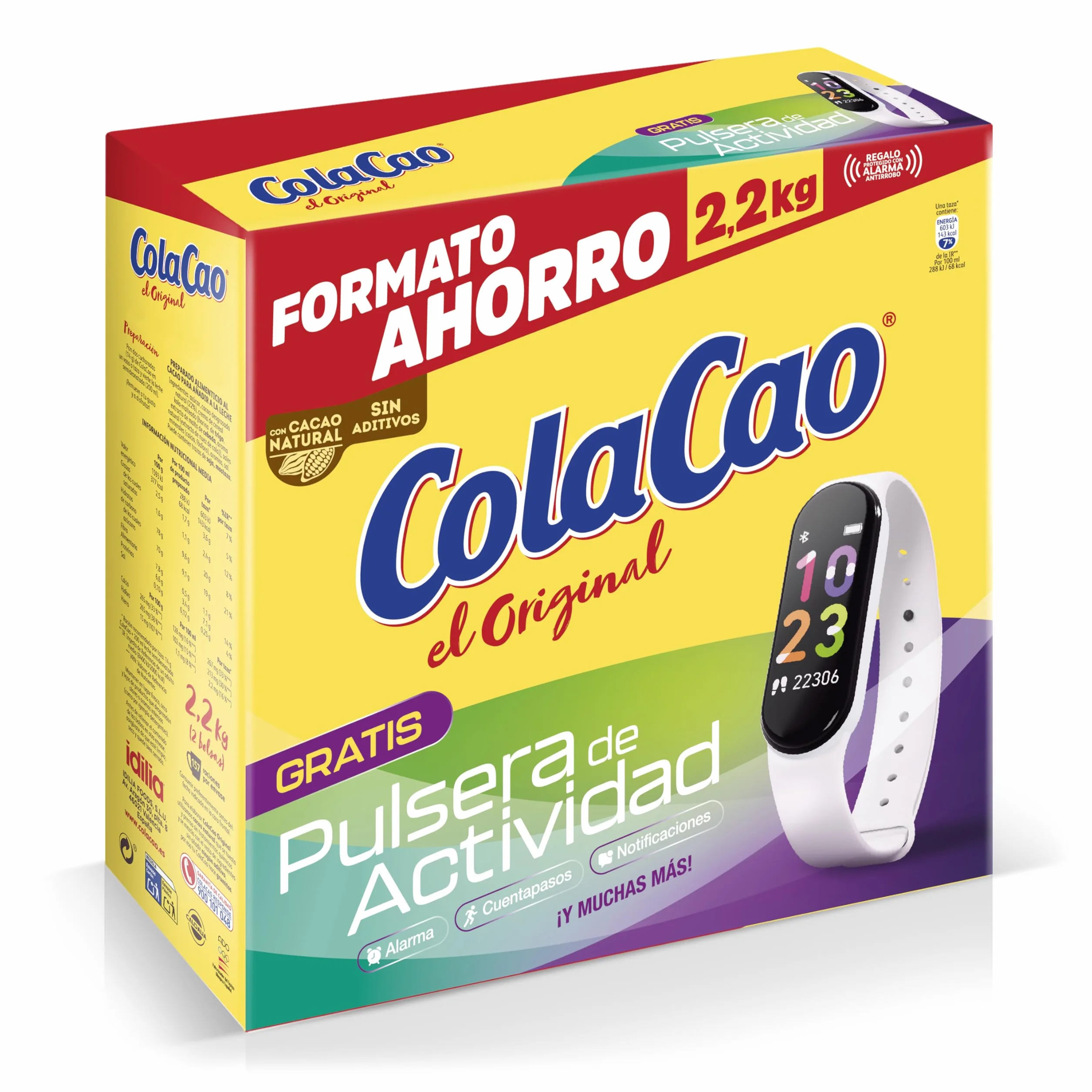 ColaCao Original Cacao Soluble Natural sin Aditivos 2,2kg