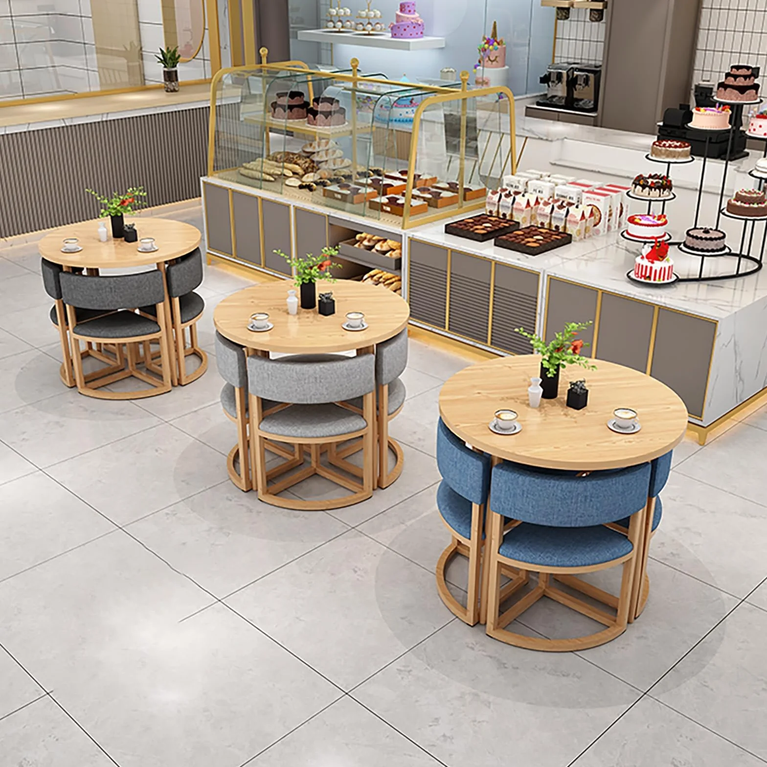 Juego de mesa de comedor redonda y silla, perfecto para oficina, recepción y zonas de ocio, ideal para salón, sala de estar, balcón en casa, mesa redonda pequeña