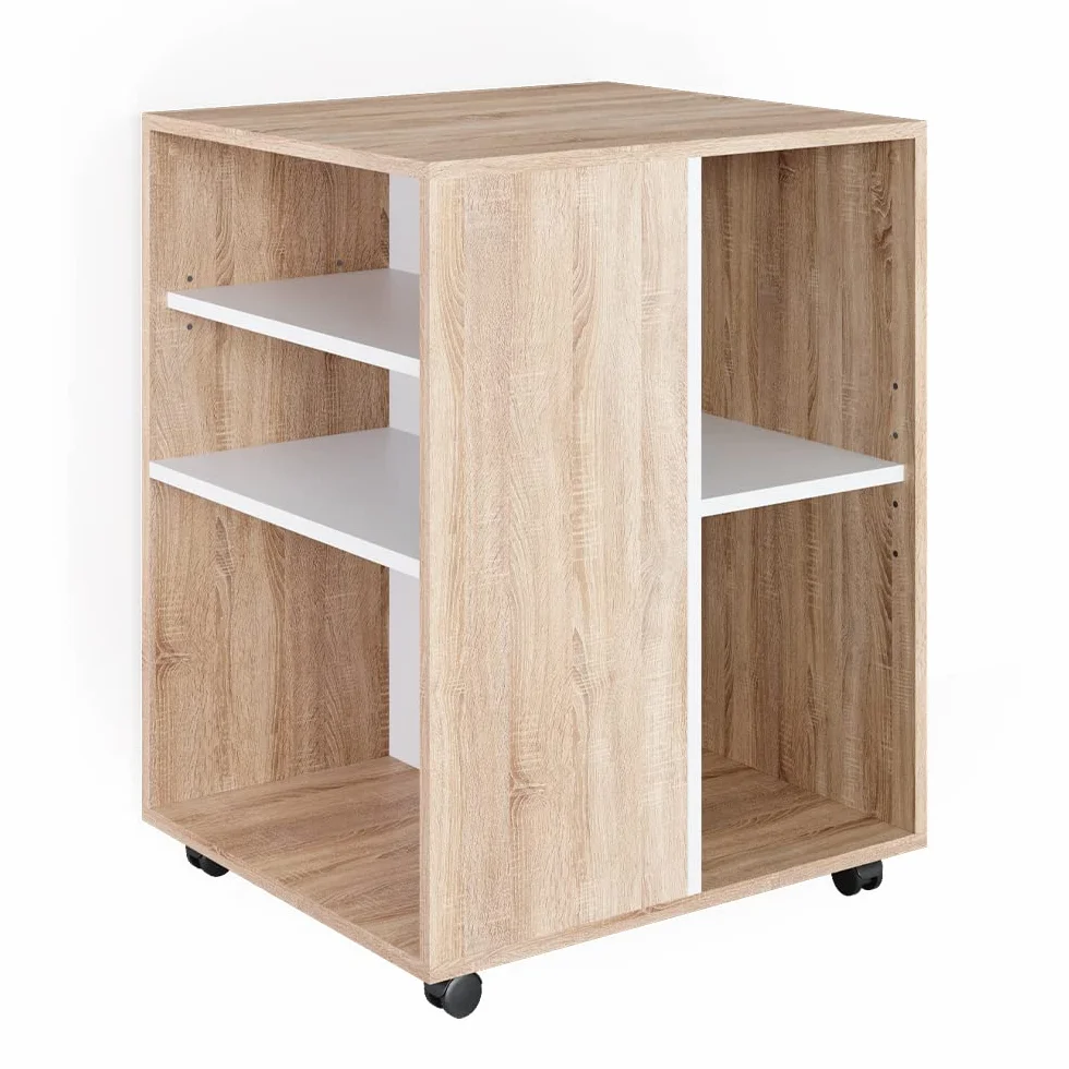 Vicco Carro con Ruedas, Sonoma, 59.4 x 52.6 cm, Uso Flexible con Ruedas para Movilidad