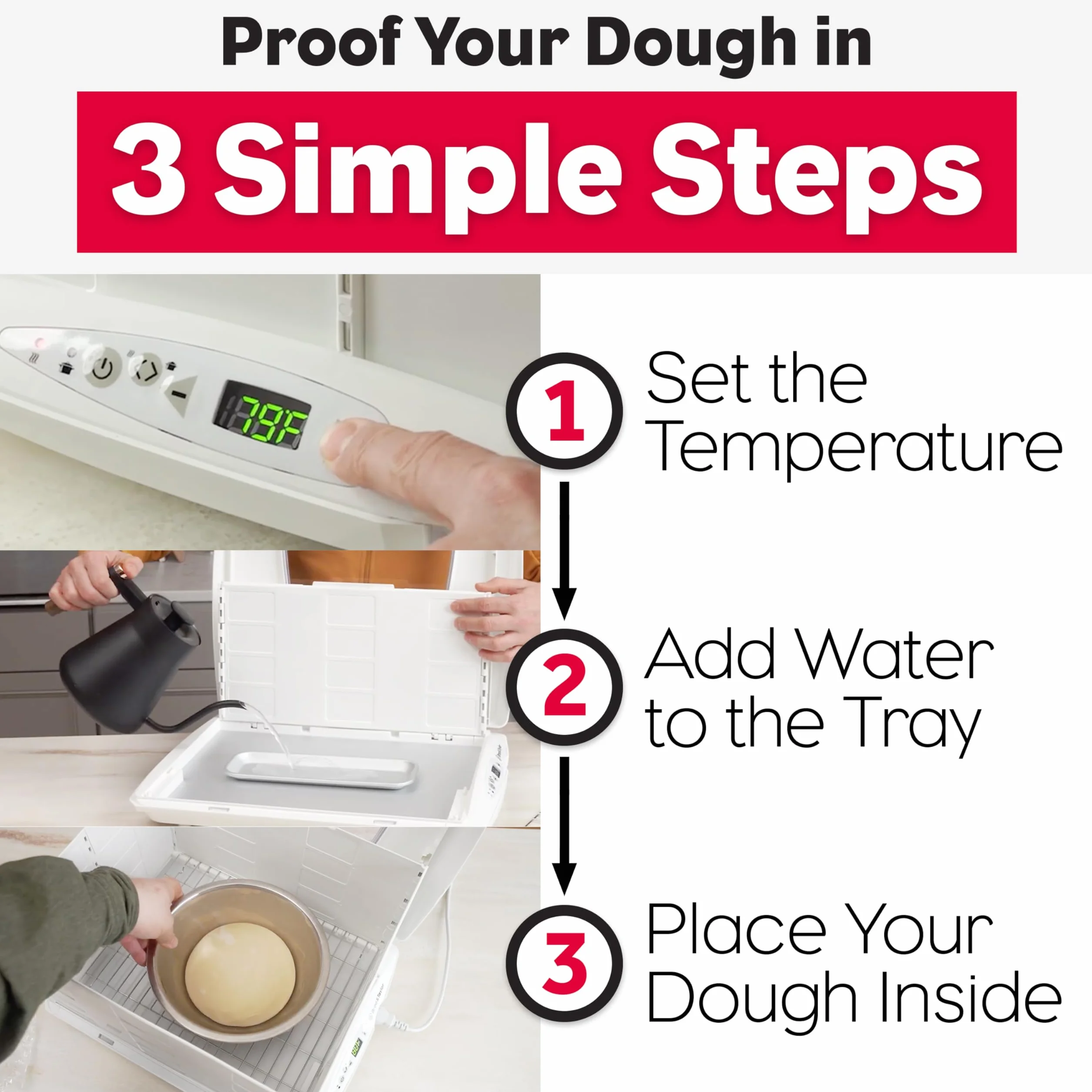 Brod & Taylor Folding Proofer & Slow Cooker Proofer z Półką Akcesoryjną, Biały
