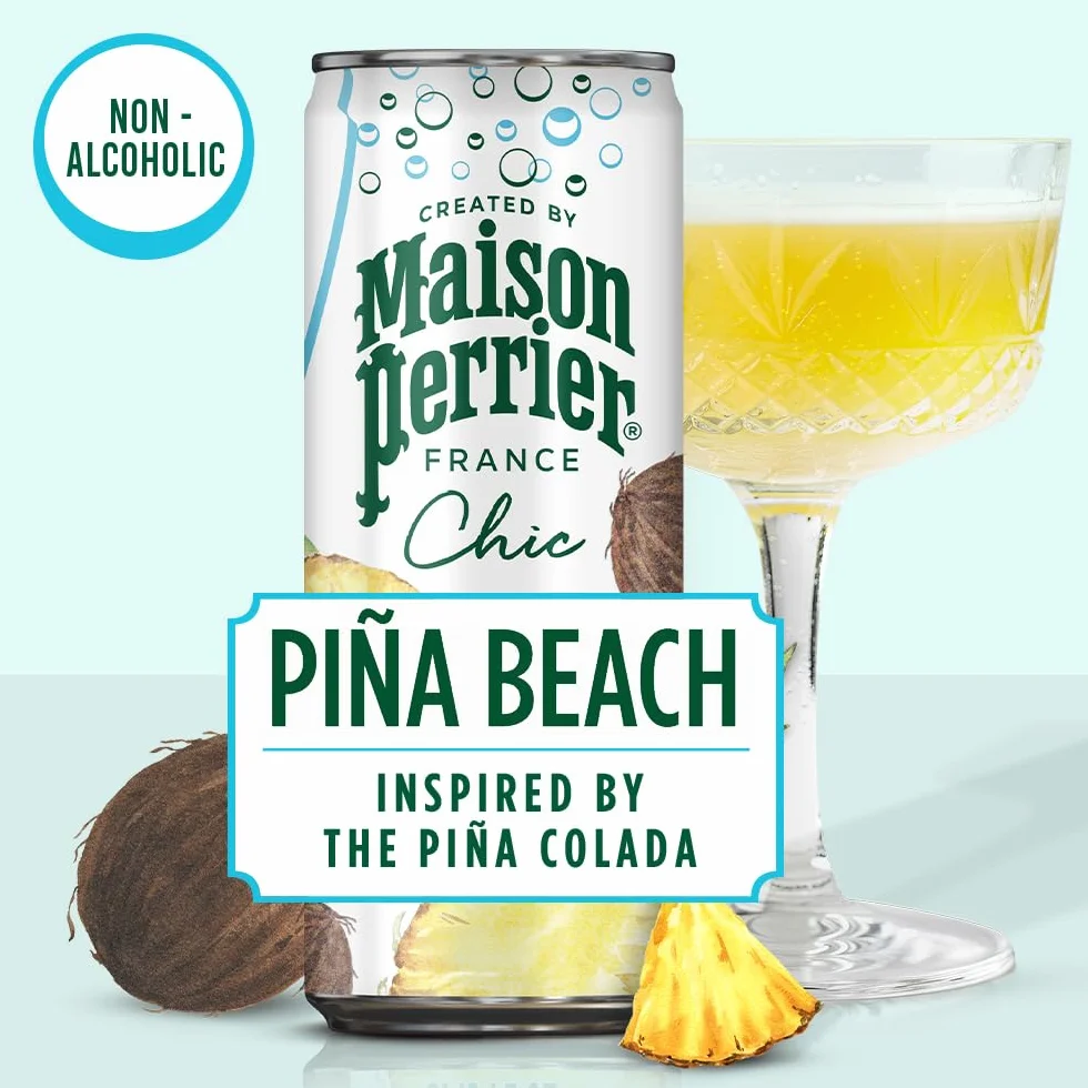 MAISON PERRIER CHIC Piña Beach cóctel sin alcohol 6 packs 4 x 25cl 24 Latas