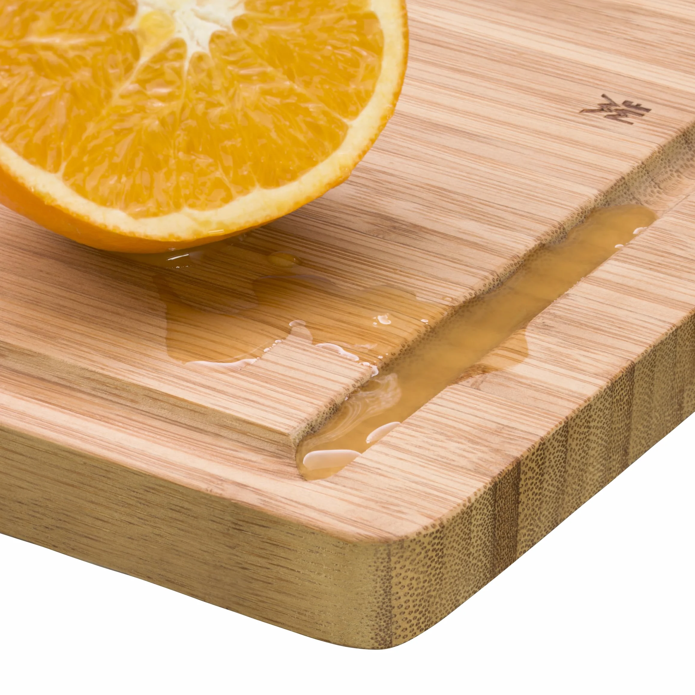 WMF Bambú Tabla de Cortar Madera Bambú 38 x 25 x 2 cm Rectángular Cocina con Ranura para Jugos