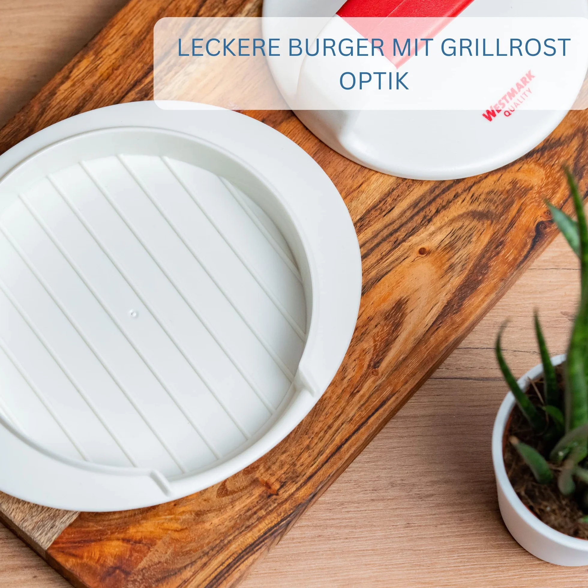 Westmark Prensa para hamburguesas 11,5 cm Plástico Blanco/Rojo