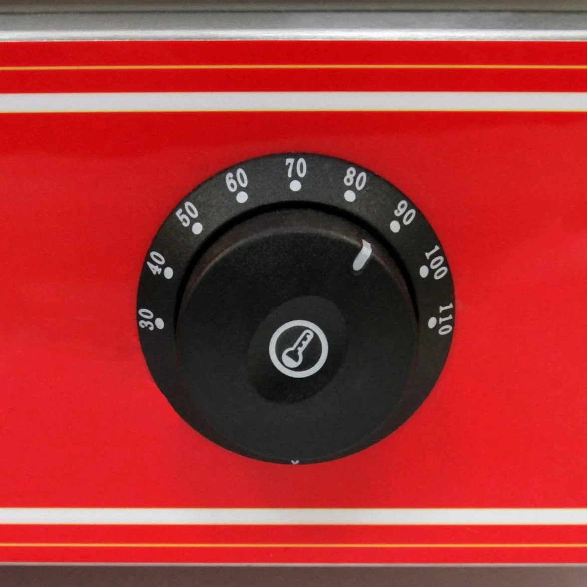Calentador de Perritos Calientes Comercial Máquina Eléctrica de Vapor para Hot Dogs de 2000W Asador Salchichas Profesional con Temperatura Ajustable de 30 a 110°C + Pinzas y 3 Botellas de Salsa Gratis