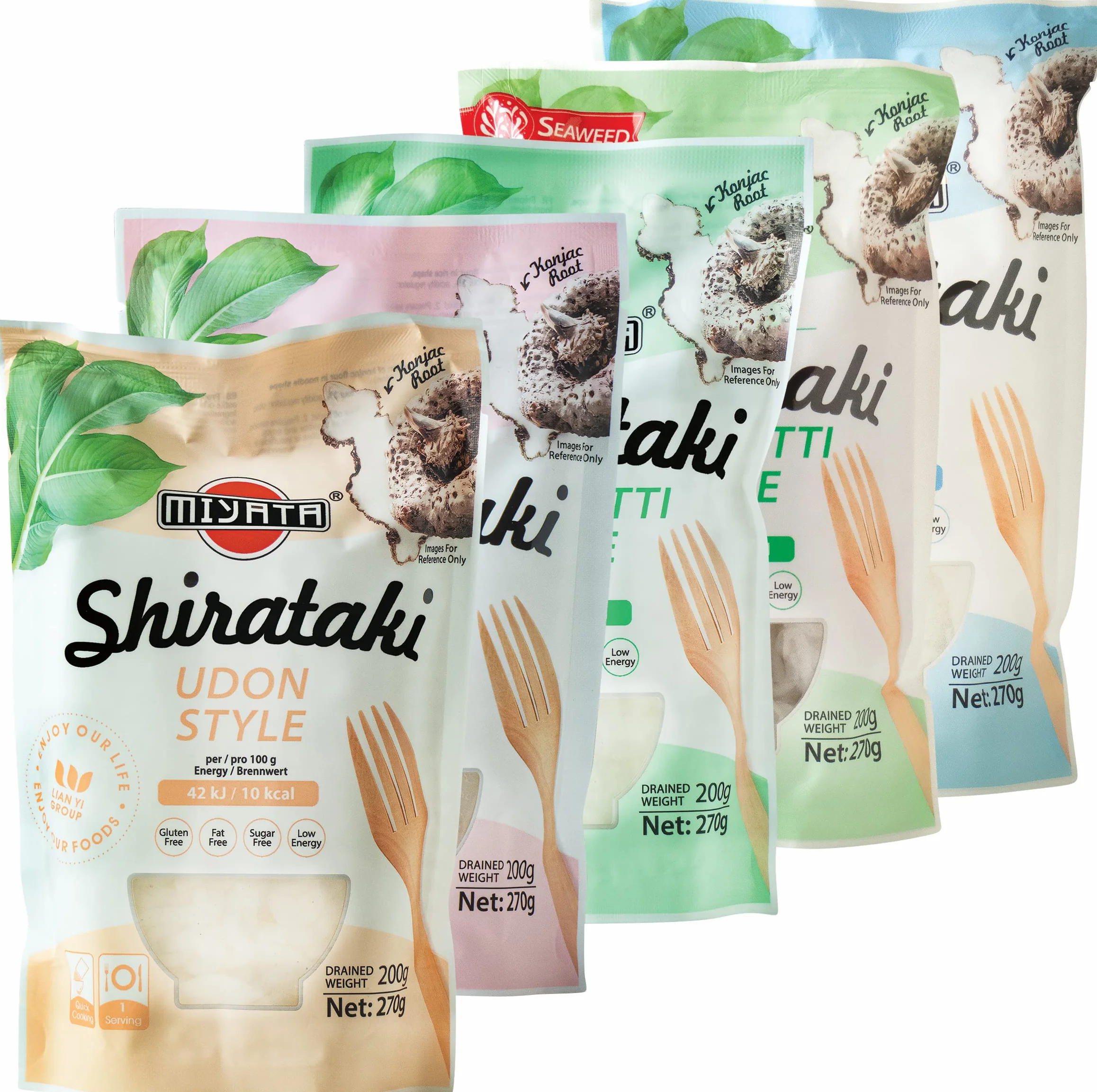 Miyata Shirataki Caja Mixta Fideos Harina Konjac 1350 g