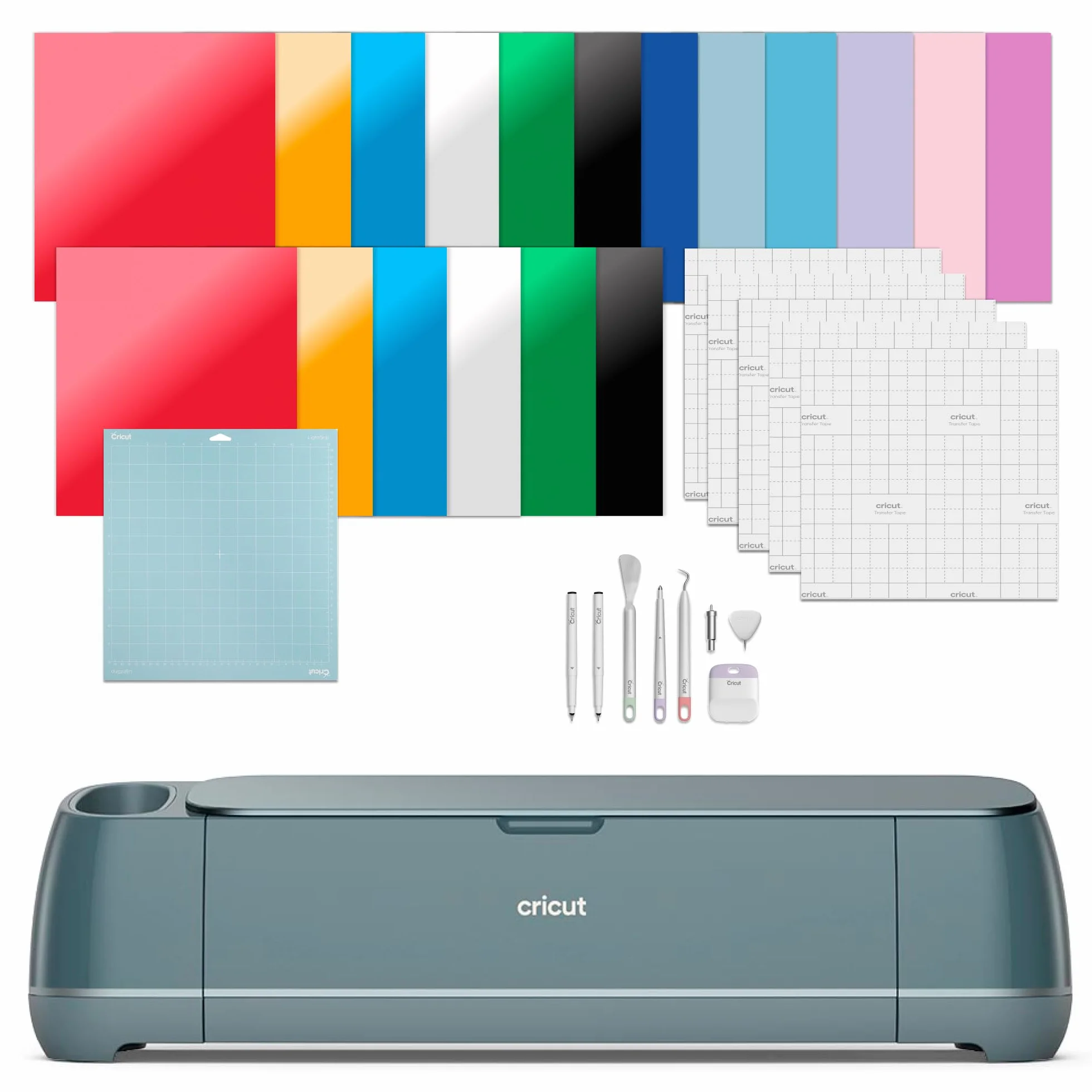Cricut Maker 4 Kit Esencial de 4 Artículos 56x18,3x15,8cm Plotter de Corte para Manualidades y Trabajos Creativo de Corte
