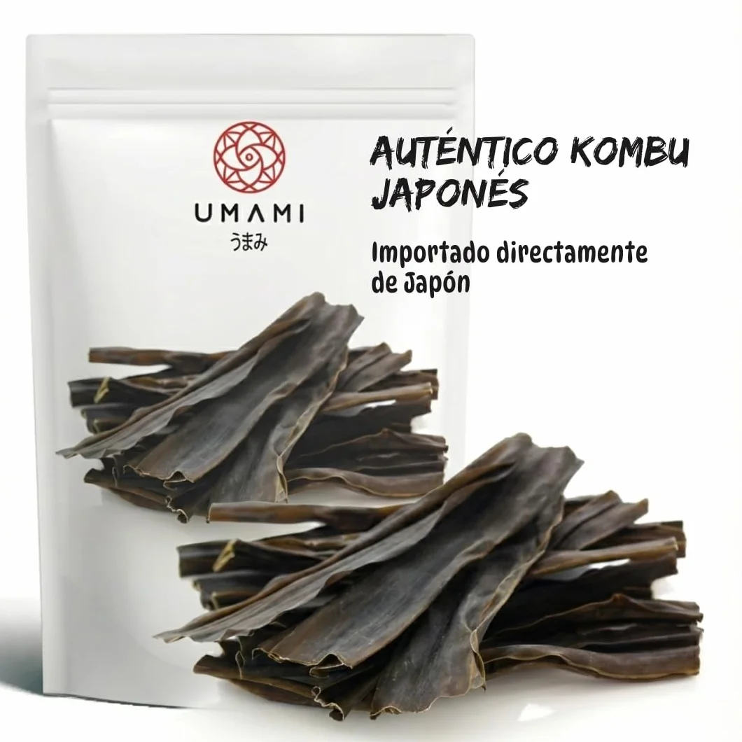 Umami Algas Kombu Japonesas 50g Grado Premium Primera Cosecha Secadas al Sol para Caldo Dashi