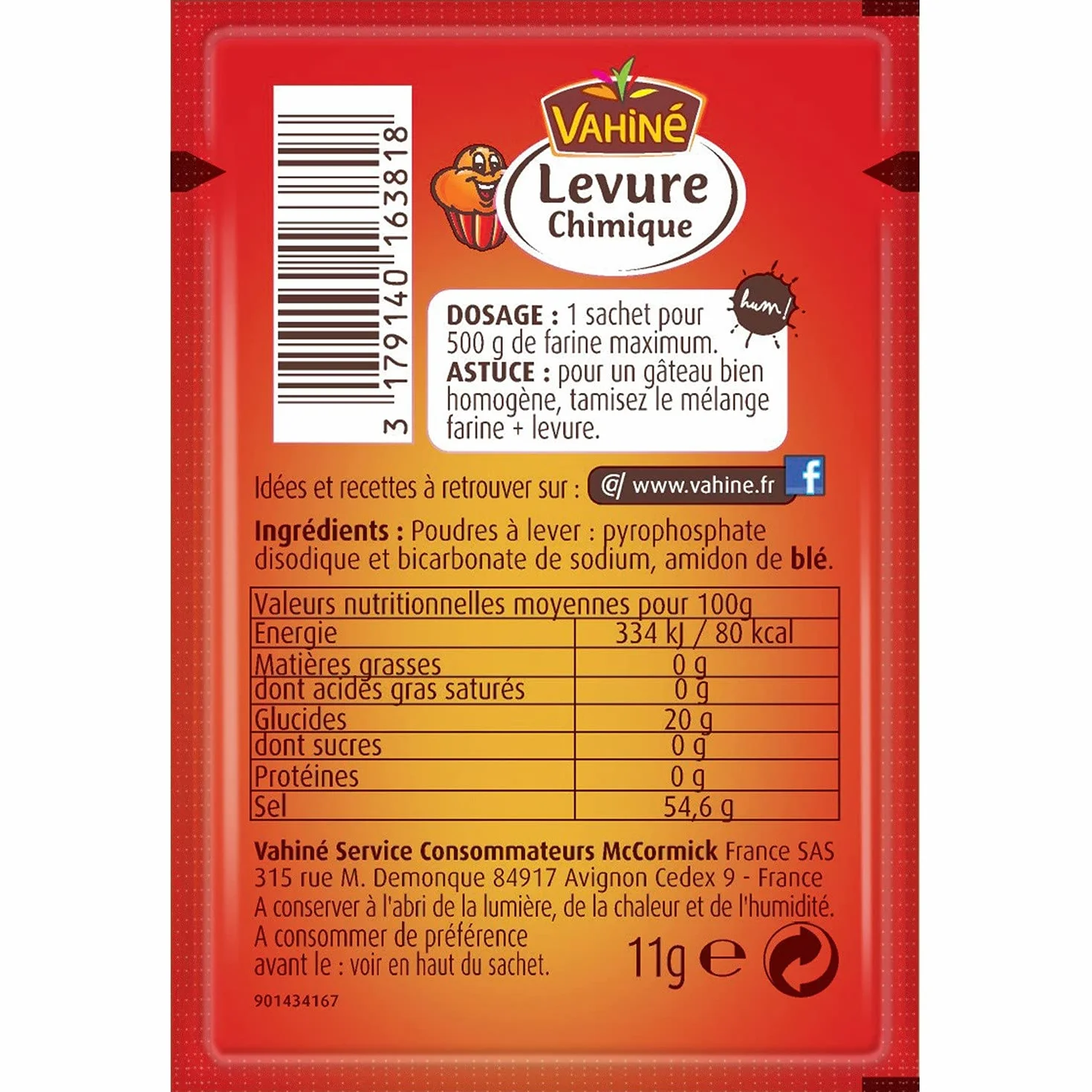 VAHINE Levadura Química 55g
