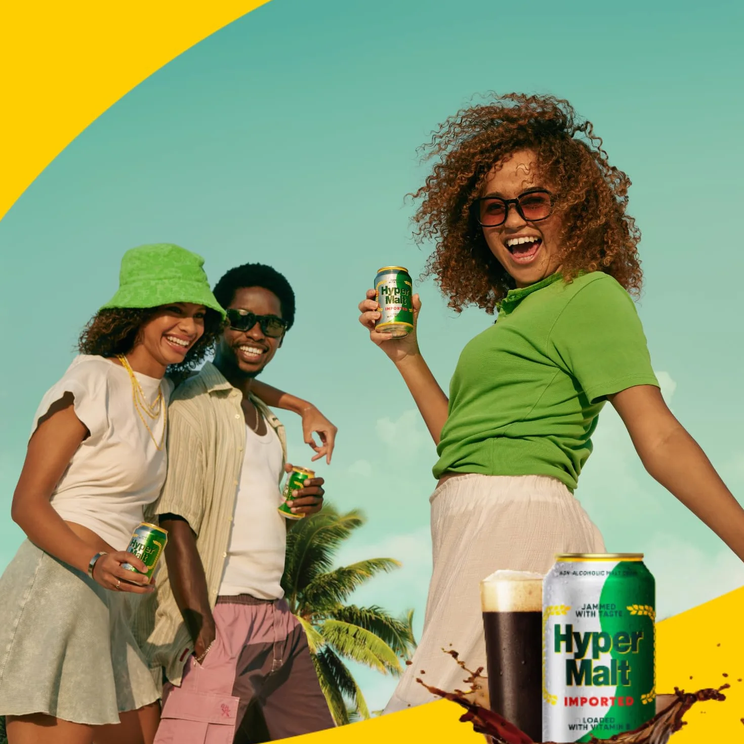 HYPER MALT Bebida de Malta enlatada Paquete 24 x 330 ml