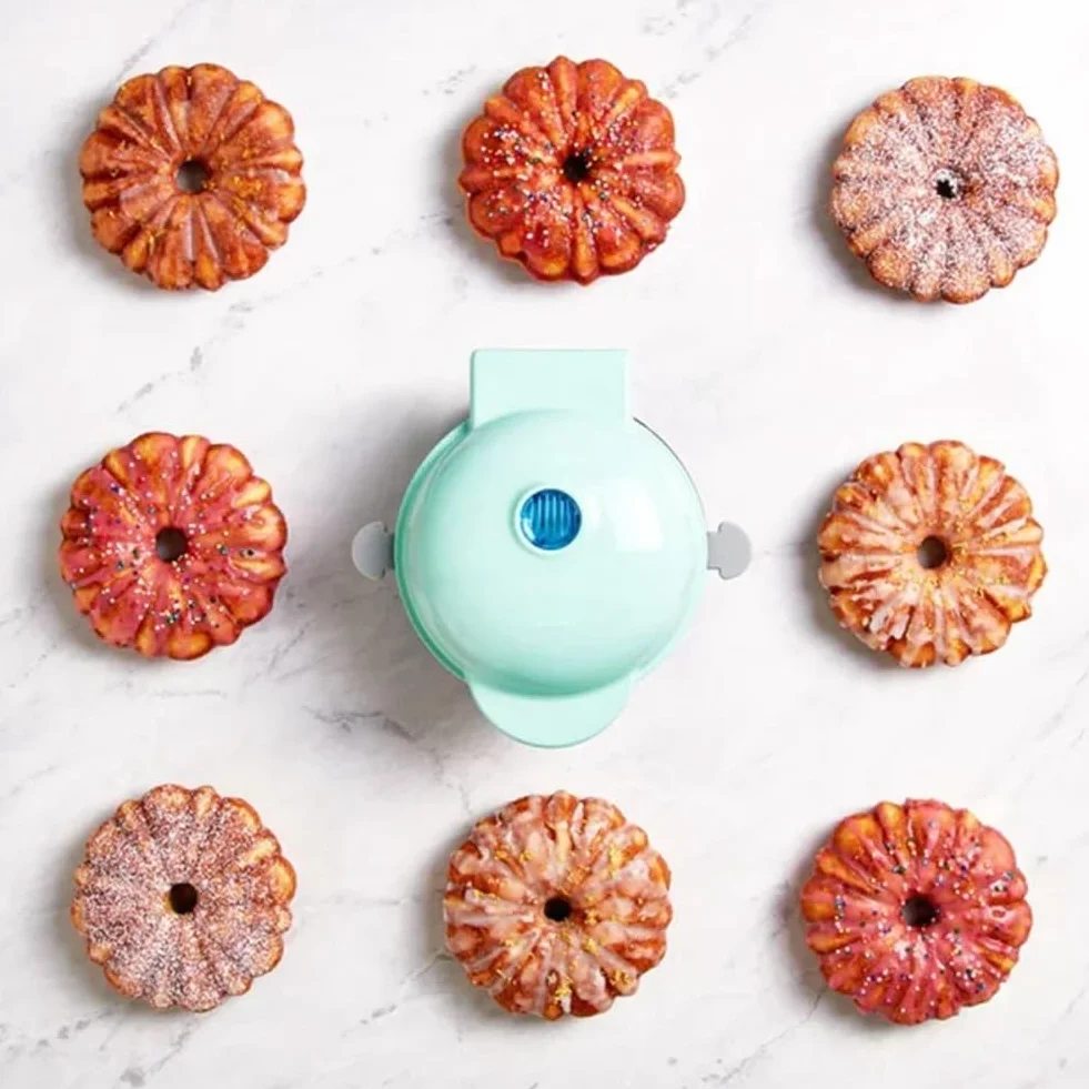 Min Make Waffle - Máquina para hacer tartas de calabaza, para niños, minimáquina para hornear, enchufe europeo
