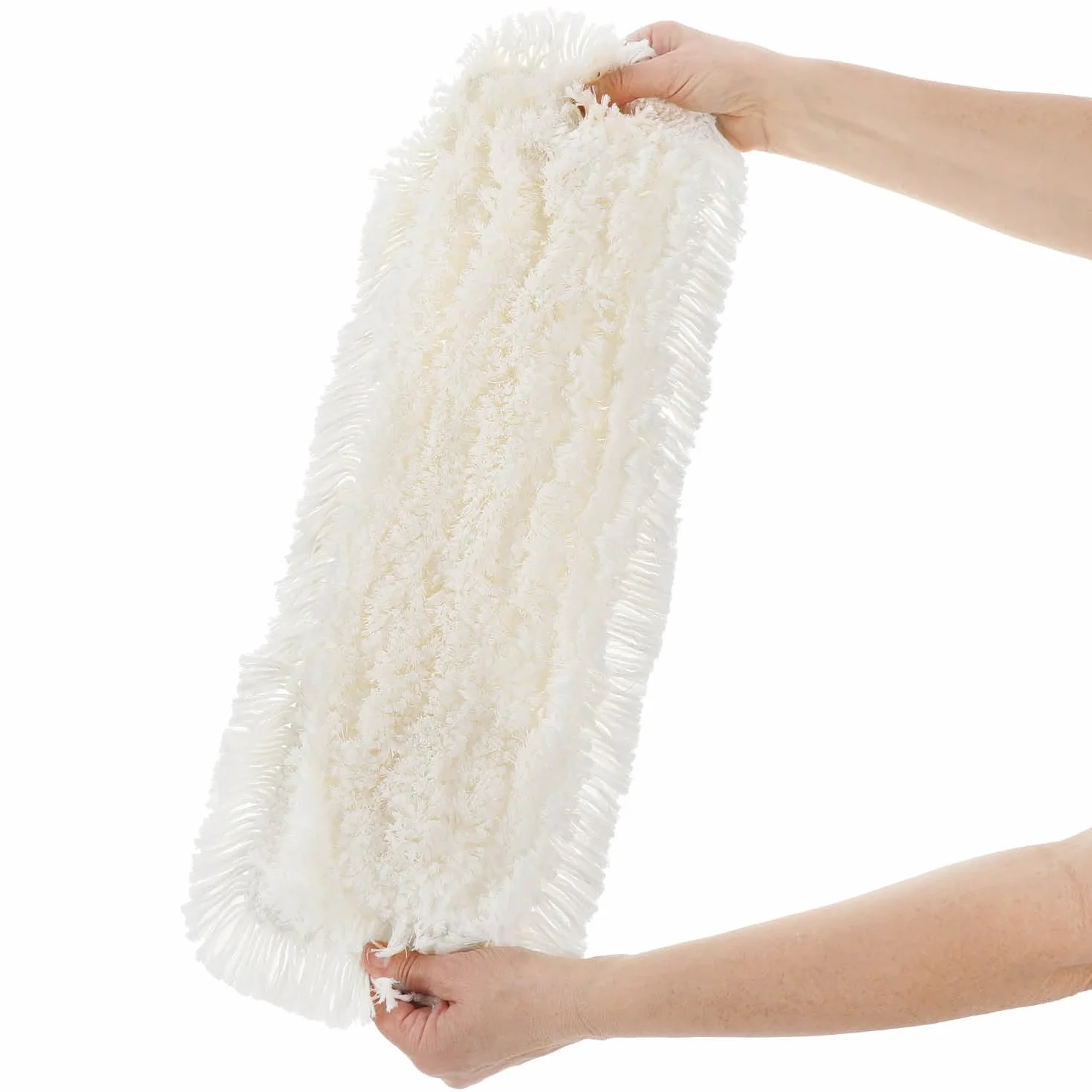 com-four® 4X paño de Limpieza Premium - paño de Repuesto de Microfibra para trapeador de Piso - trapeador de Limpieza Interior de 50 cm de Ancho - Lavable hasta 60°C (4 Piezas - Blanco - 50cm)