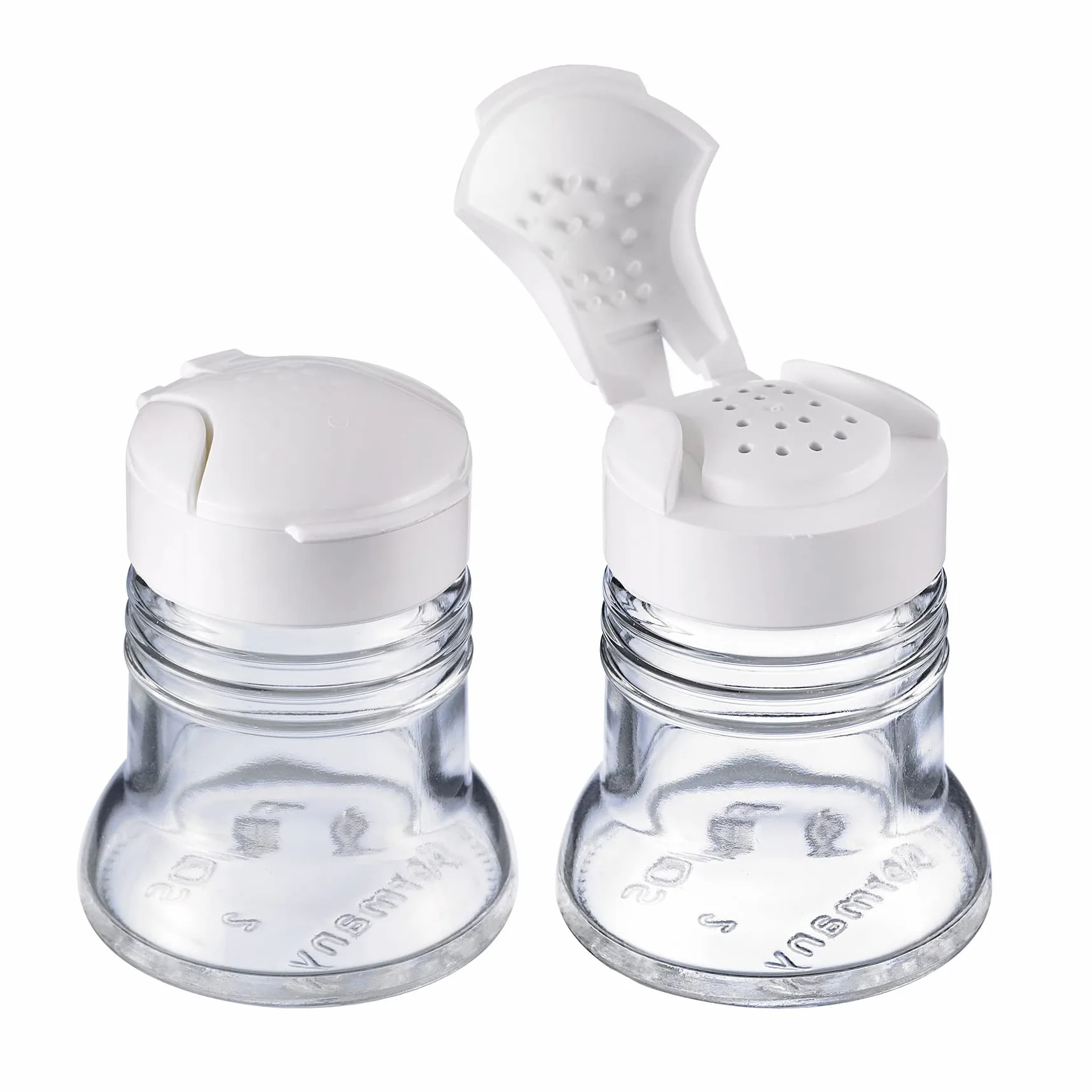 Westmark Especiero universal, Capacidad: 40 ml cada uno, Vidrio/plástico, Paris-Snap, Blanco/transparente, 63052270