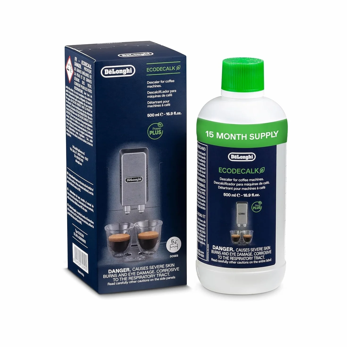 DeLonghi EcoDecalk Descalcificador Cafetera Líquido Botella 500 ml
