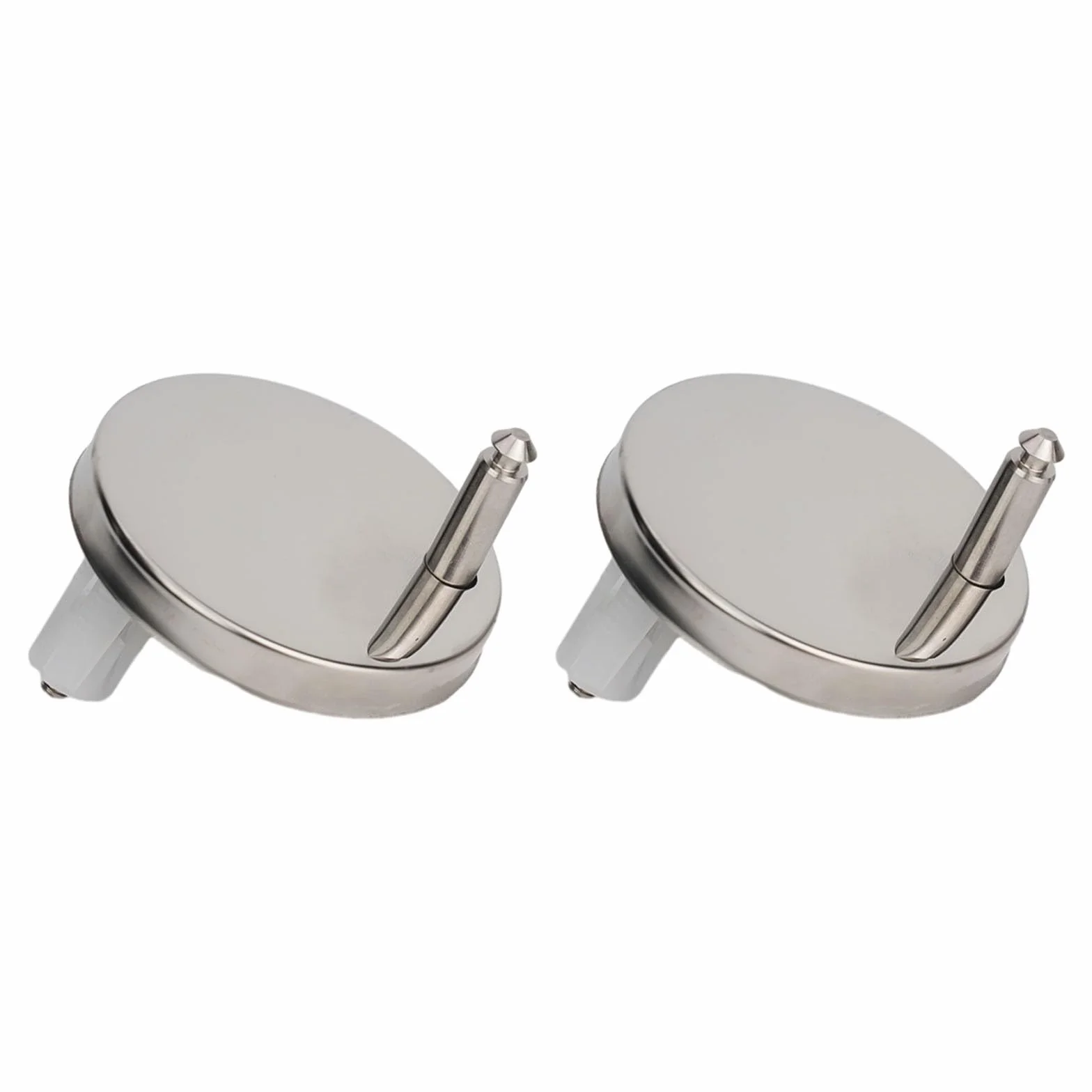 Honseadek Bisagras de asiento de inodoro de liberación rápida, piezas de repuesto de metal de acero inoxidable, pernos de bisagra de tapa, accesorios de fijación de asiento de inodoro (65 mm)