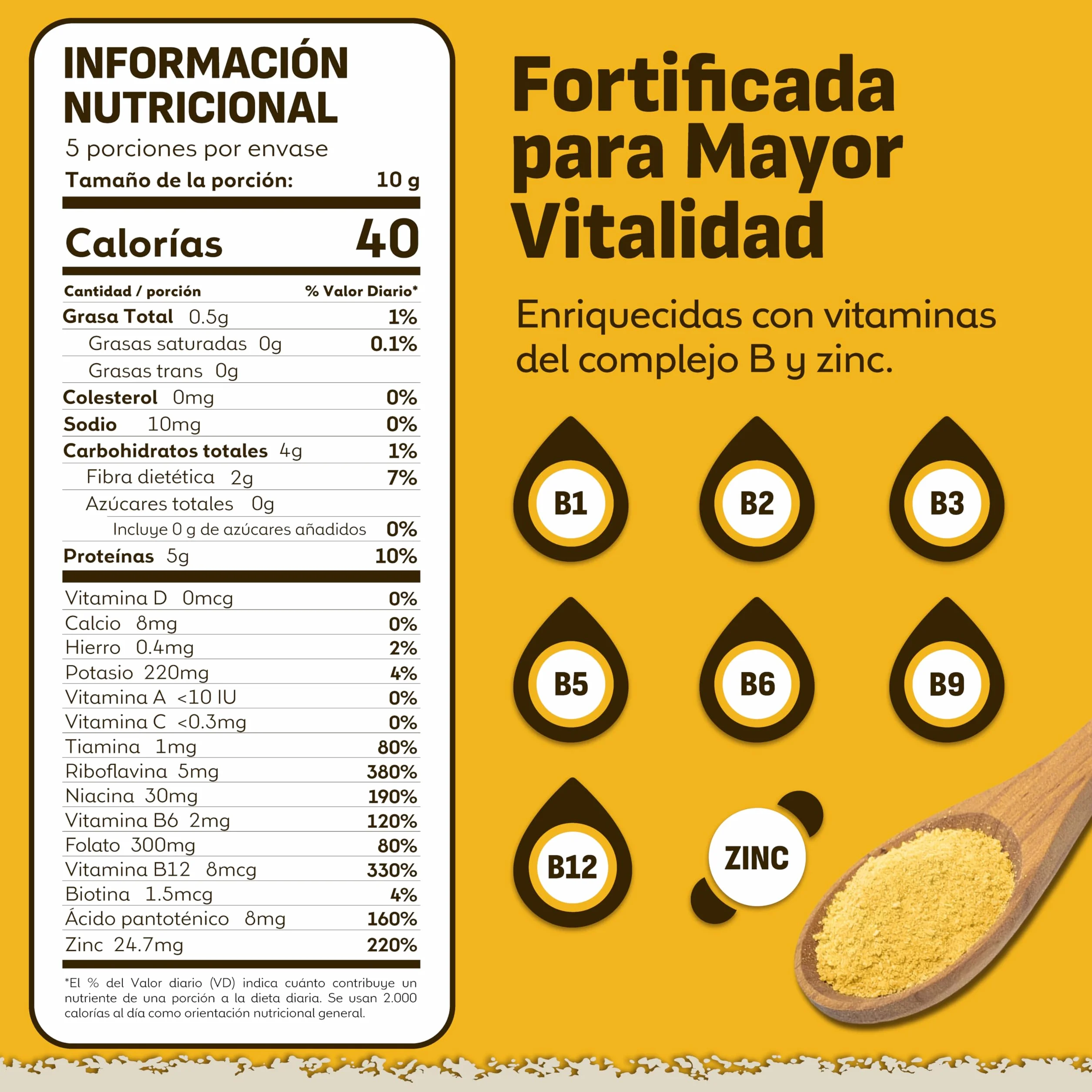 Coolinario Levadura Nutricional Fortificada 56 g Condimento Vegano Sabor Queso Rica B12 Proteína Fibra