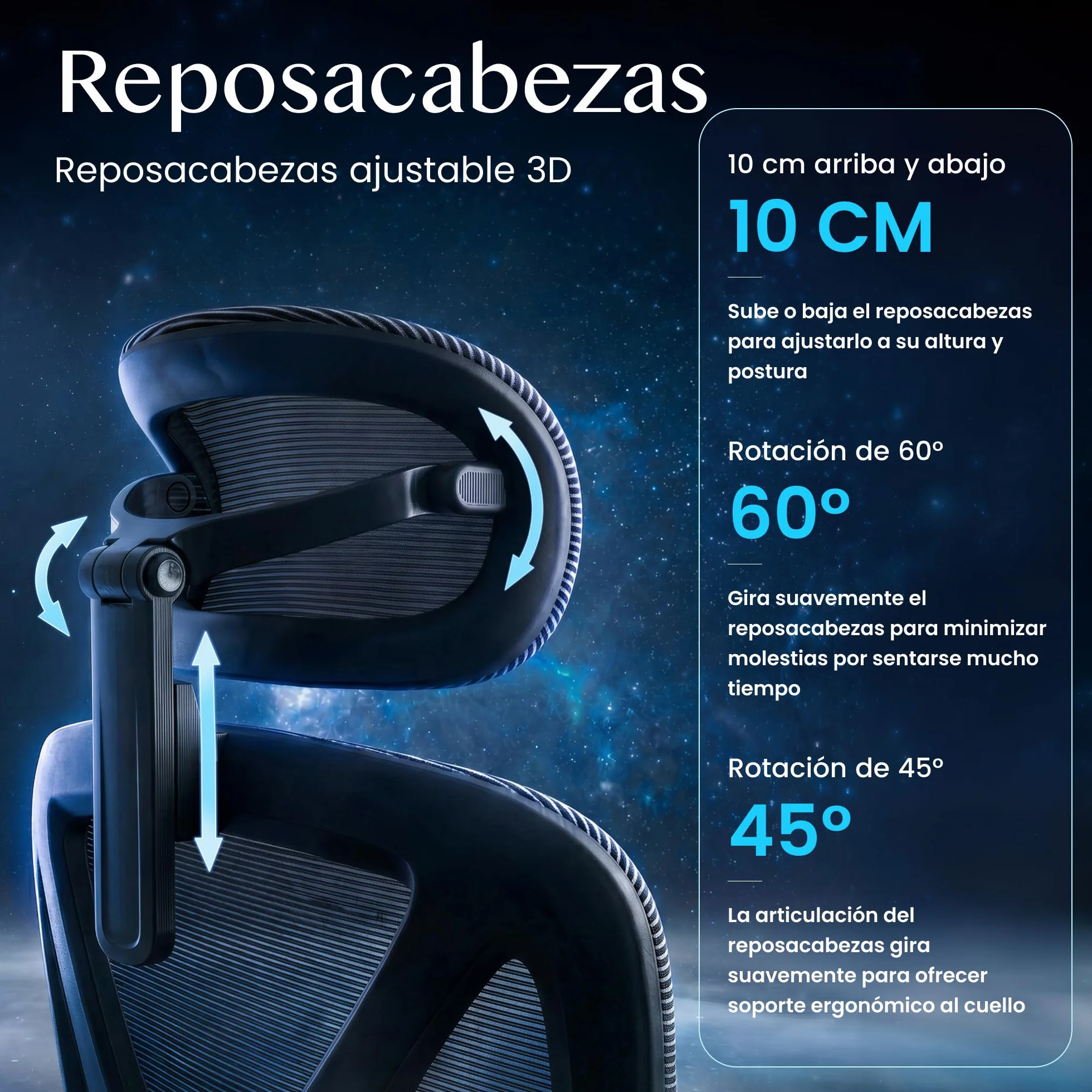 FLEXISPOT ErgoX Silla Escritorio con Reposapiés, Soporte Lumbar, Respaldo 5D, Reposabrazos 3D, Silla Gaming, Cojín Transpirable, Inclinación 135°, Silla Ergonomica Escritorio, Negro