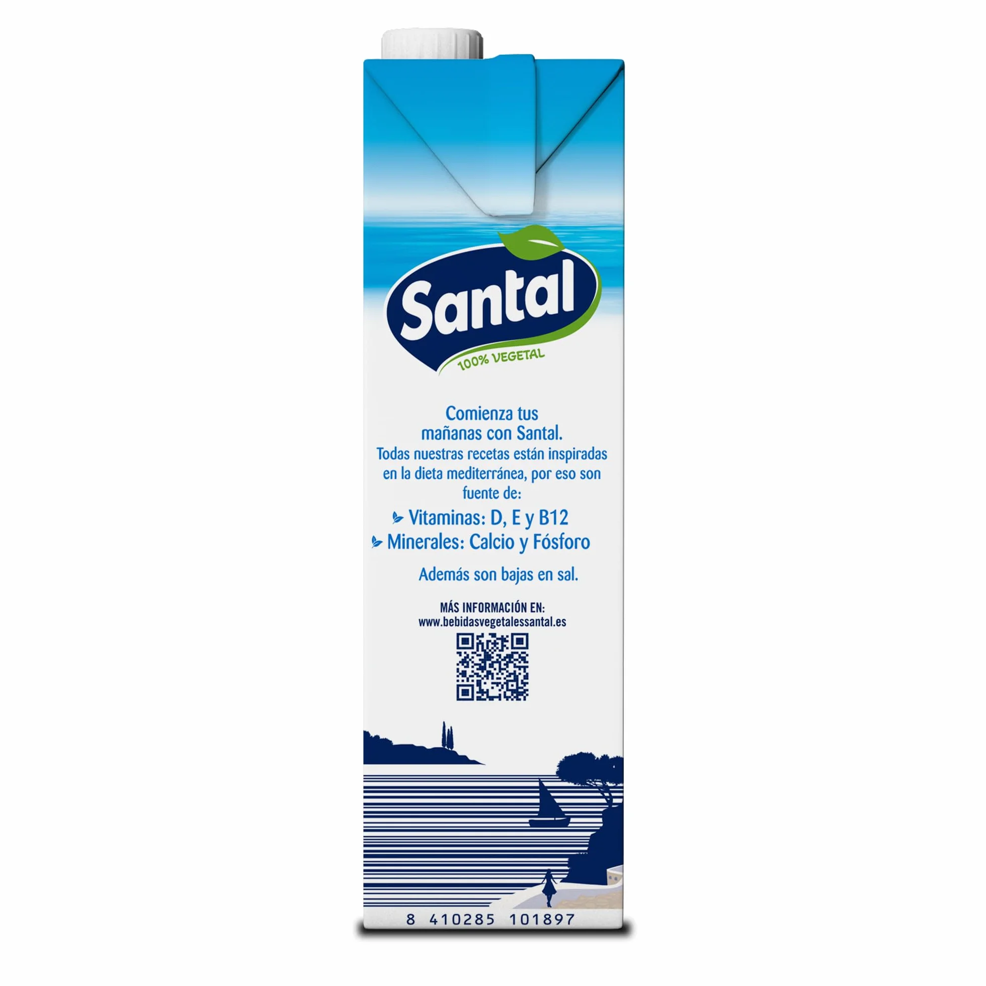 Santal Bebida Vegetal Barista Almendra Avena Arroz Sin Azúcares Añadidos Alternativa Leche Pack 6 x 1 Litro