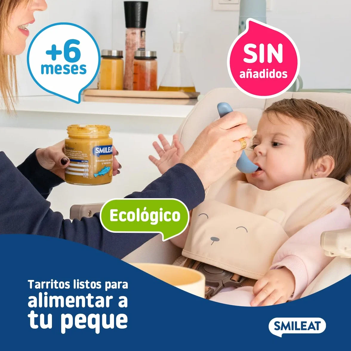 Smileat Tarrito infantil Bacalao con Patata y Verduras 6 Meses 230g