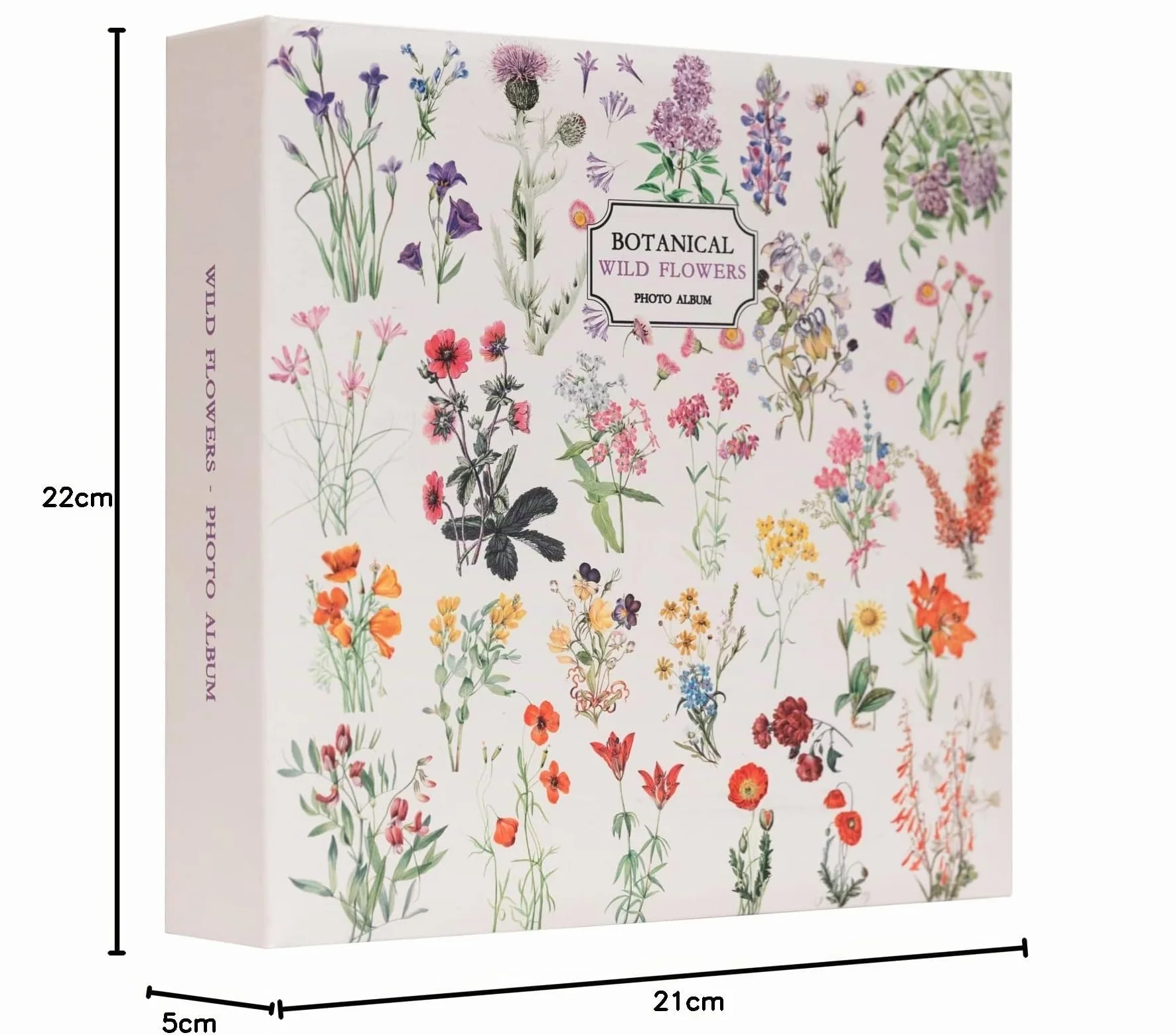 Album fotos Botanical Wild Flowers 10x15cm 200 bolsillos tapa dura 22,5x22 cm