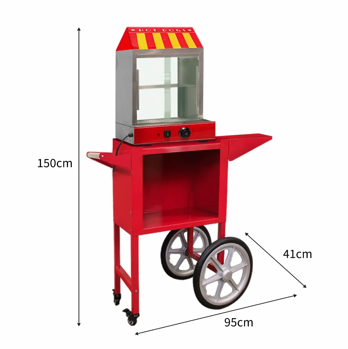 Calentador de Perritos Calientes Comercial Máquina Eléctrica de Vapor para Hot Dogs de 2000W Asador Salchichas Profesional con Temperatura Ajustable de 30 a 110°C + Pinzas y 3 Botellas de Salsa Gratis