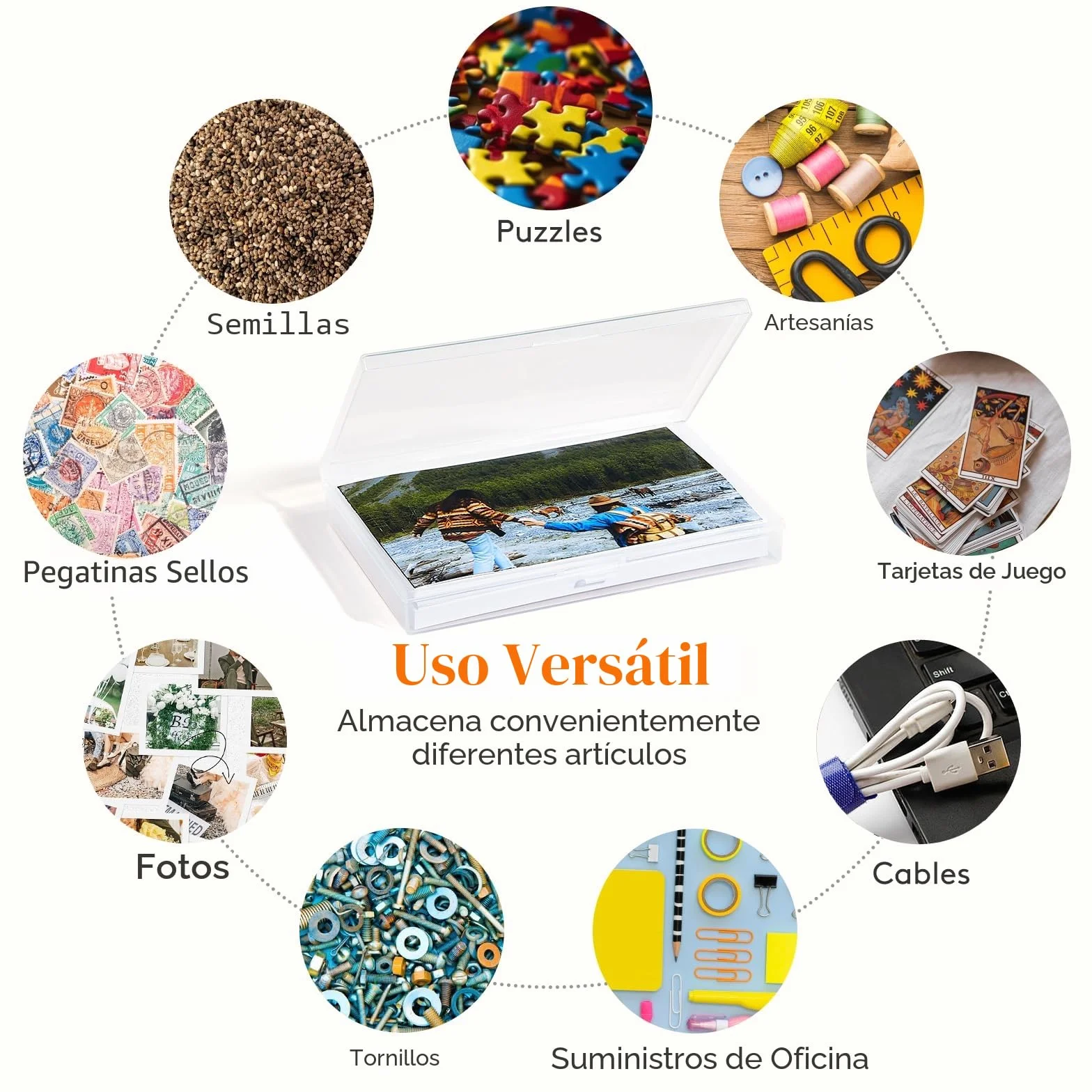 Lifewit Caja de Almacenamiento para Fotos de 10 x 15 cm, Maletín que Incluye 18 Cajas para Fotos, Estuches Transparentes, Organizador de Plástico para Semillas, Tarjetas, Manualidades, 1 Unidad