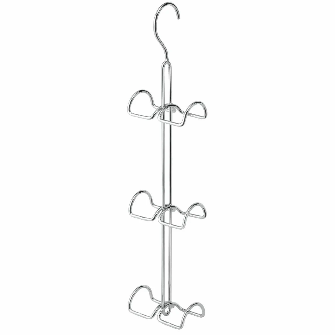 iDesign Percha Ahorra Espacio Armario Organizador Bolsos Grande Metal Colgante 6 Ganchos Plateado