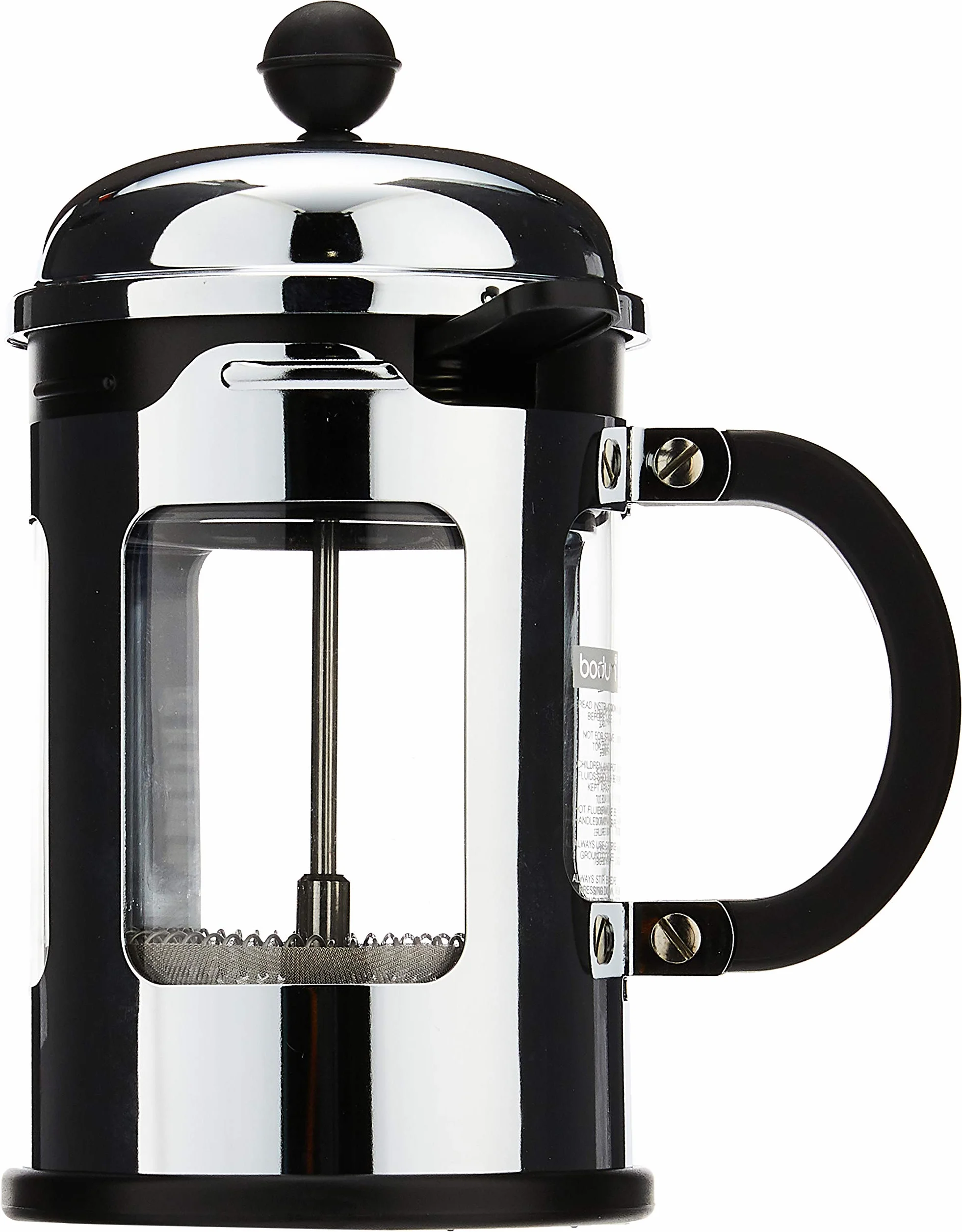 Bodum Chambord - Cafetera, 4 tazas, 0,5 l, acero inoxidable brillante