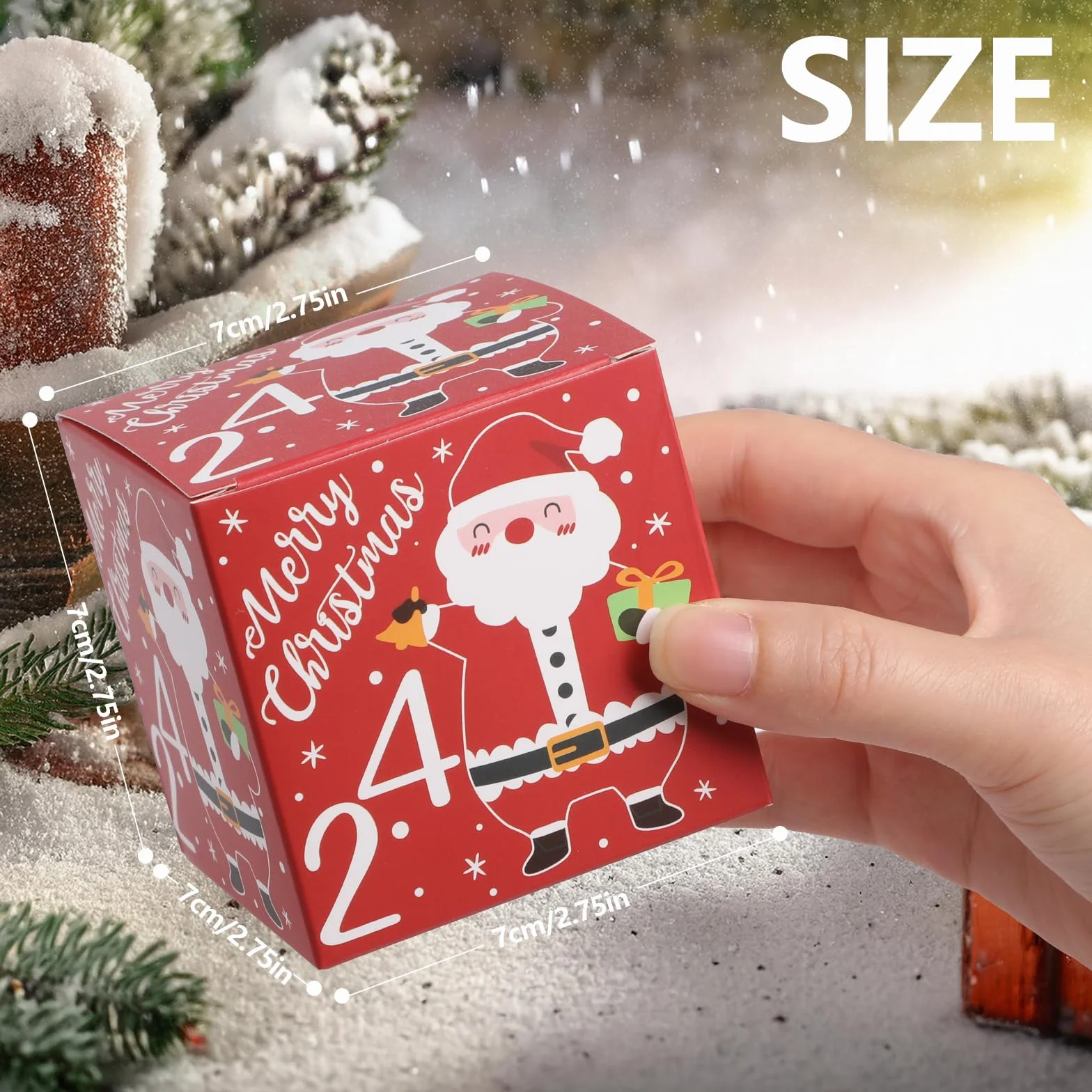 KIKISML Calendario de Adviento 2024 24 Piezas Cajas de Cuenta Regresiva Navidad