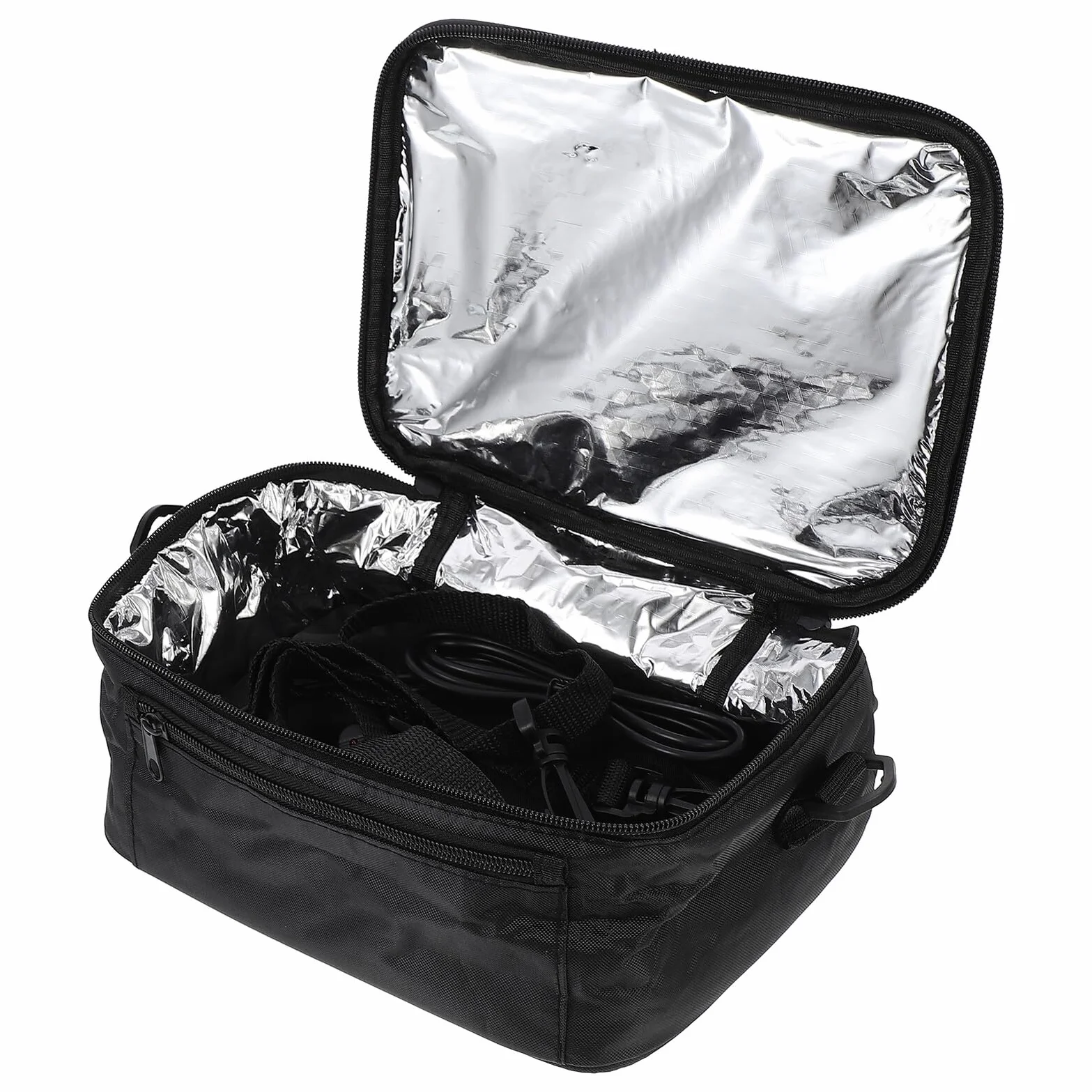 Gadpiparty Bolsa Térmica para Alimentos 12v para Coche, Portátil y Calentadora, Hecha de Tela Oxford y Abs, Adecuado para Oficina y Pesca Nocturna