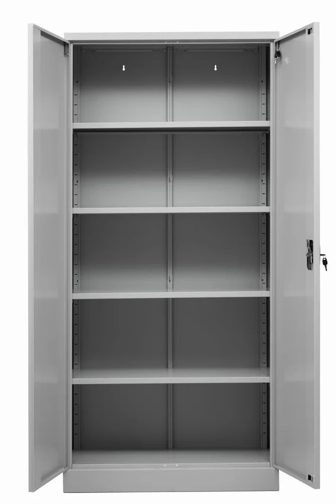 Sigma Armario Archivador Metálico con Cierre de Seguridad, 2 Puertas, 4 Estantes Regulables, Gris