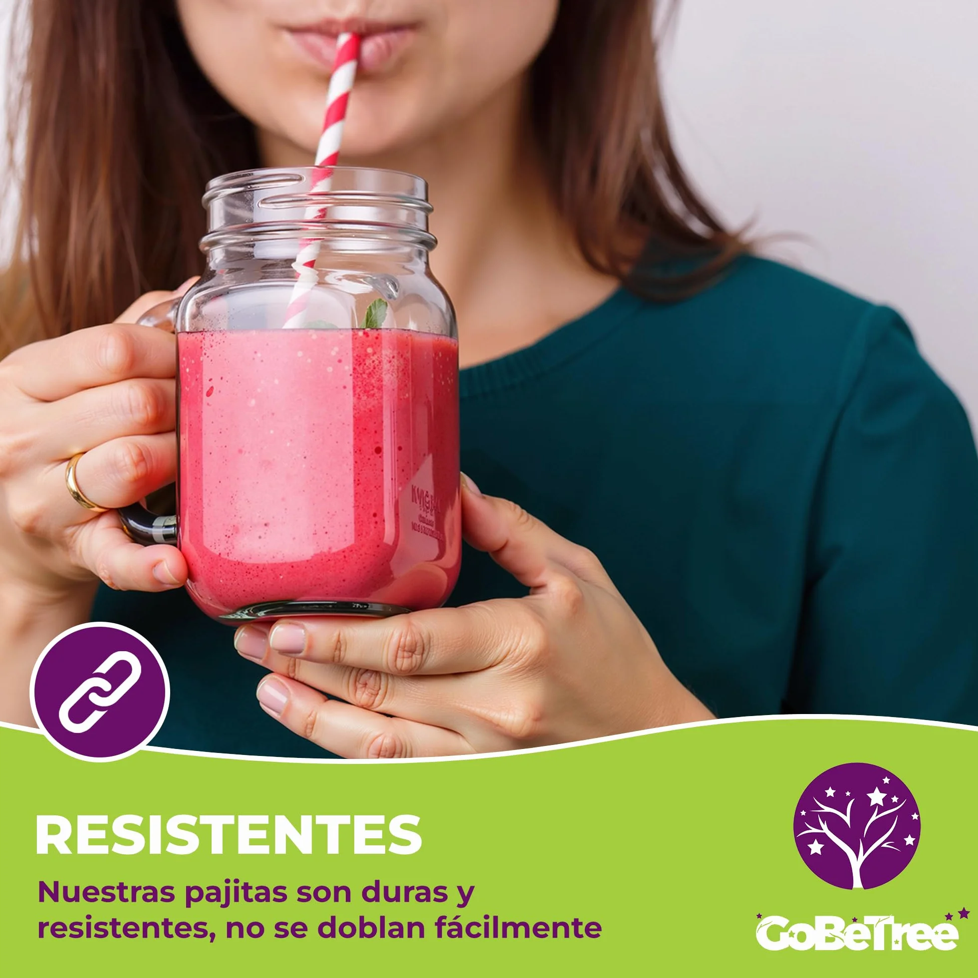 GoBeTree Pajitas de Papel Desechables Cartón Multicapa 20 cm Colores Variados para Café Té Cócteles