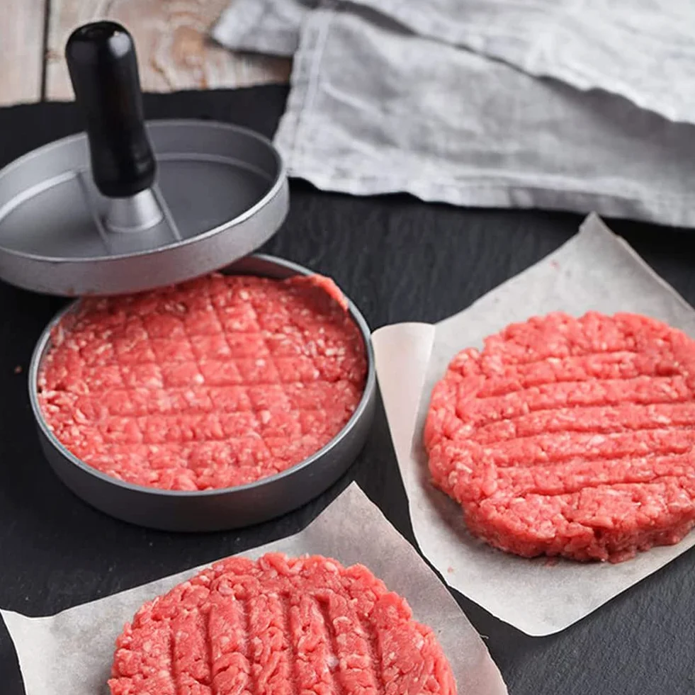 Hamburguesas Molde Prensa Antiadherente Aluminio Burger Maker Prensador Barbacoa Utensilios Cocina