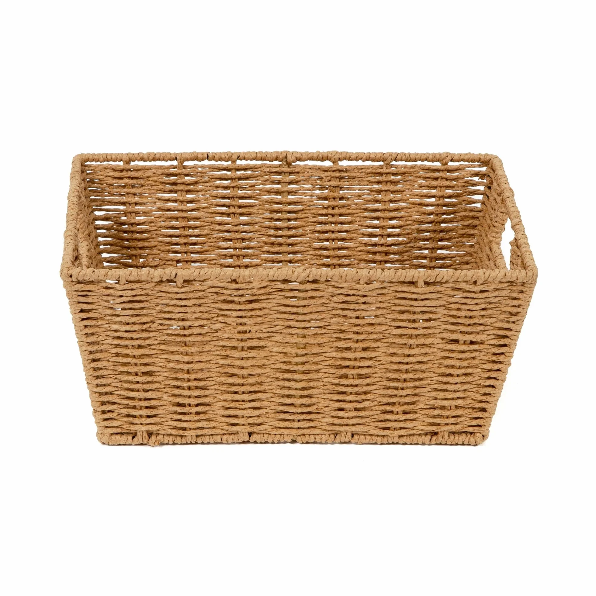 Cesta de almacenamiento de madera natural Etna Tamaño M 31 x 24 x 14 cm