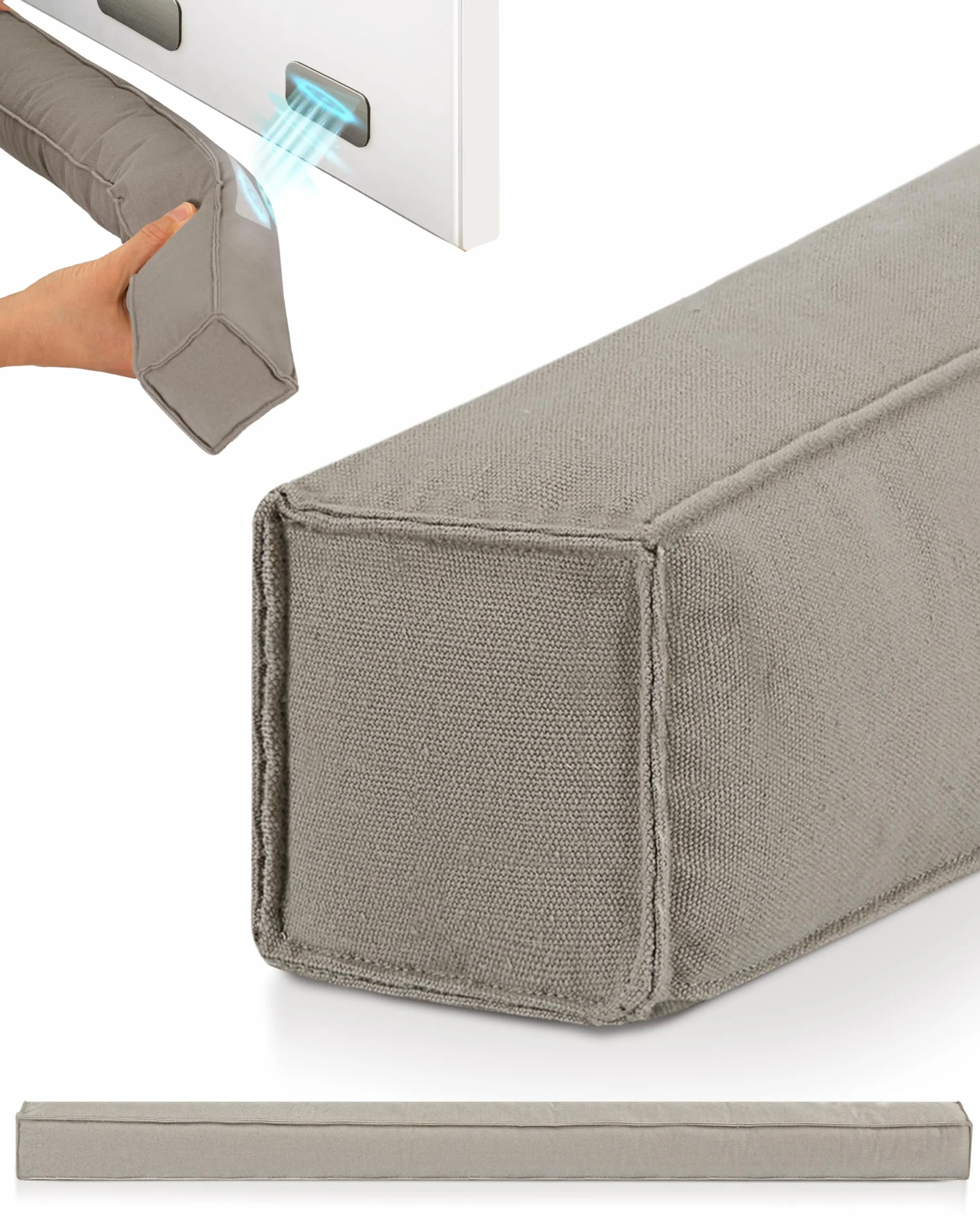 Beautissu Burlete Magnético Puerta Entrada 90 cm Gris Claro Aislante Frío