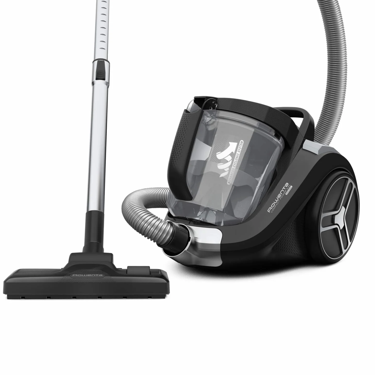 Rowenta Compact Power Cyclonic XL Classic RO4825, Producto renovado, Aspiradora de 2.5 l, diseño Compacto, Motor EffiTech, Especial Ranuras (Reacondicionado)