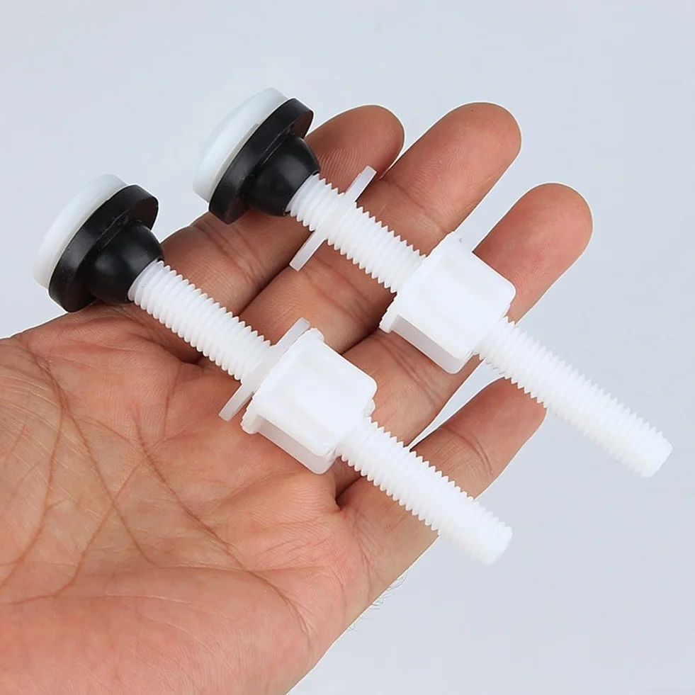 Kit de conexión de tanque de inodoro de dos piezas: pernos y tornillos de cisterna de plástico y goma M10 para una fijación segura del tanque de agua, compatible con el estándar del Reino