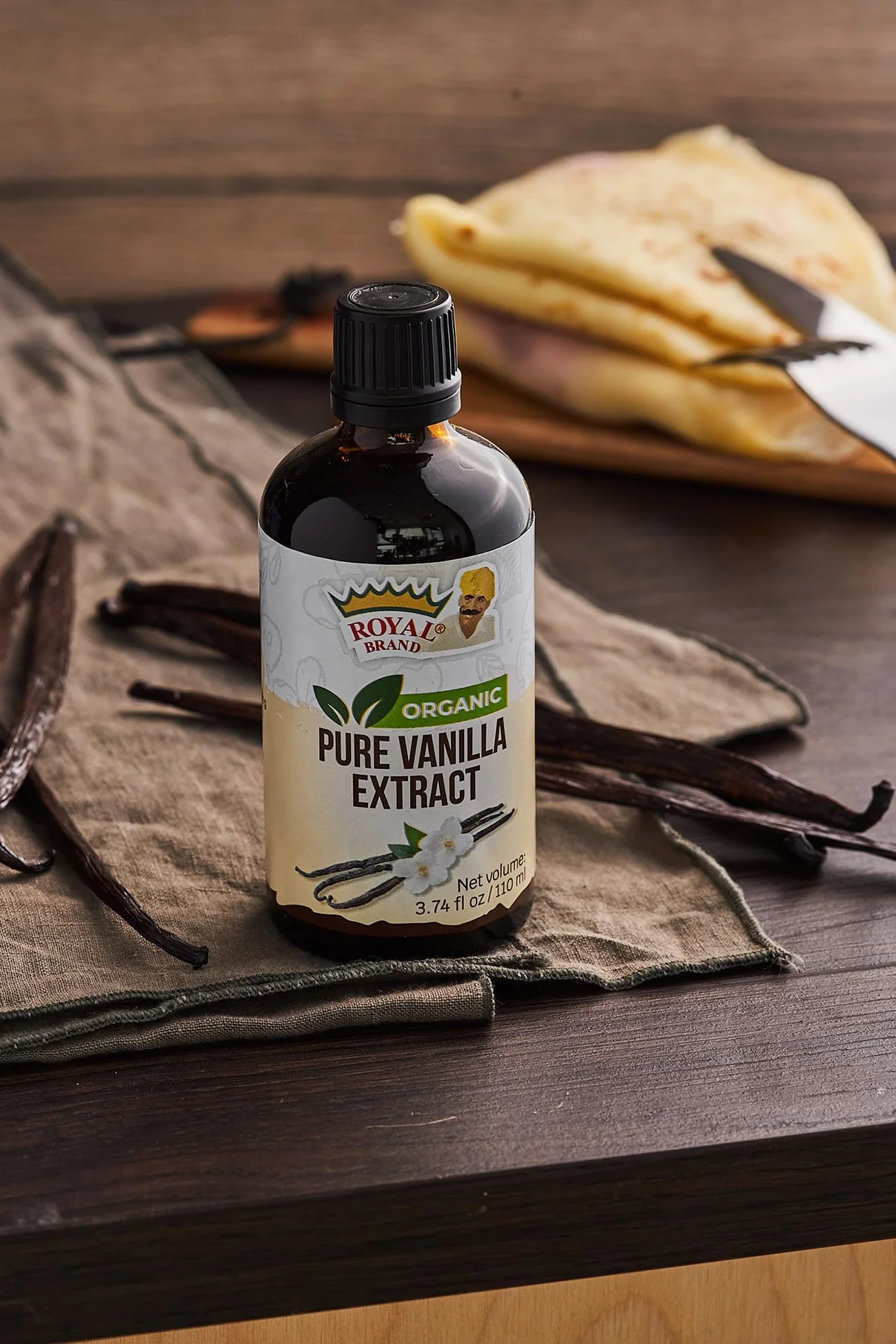 Extracto de vainilla ecológico 110ml botella de vidrio sin aditivos