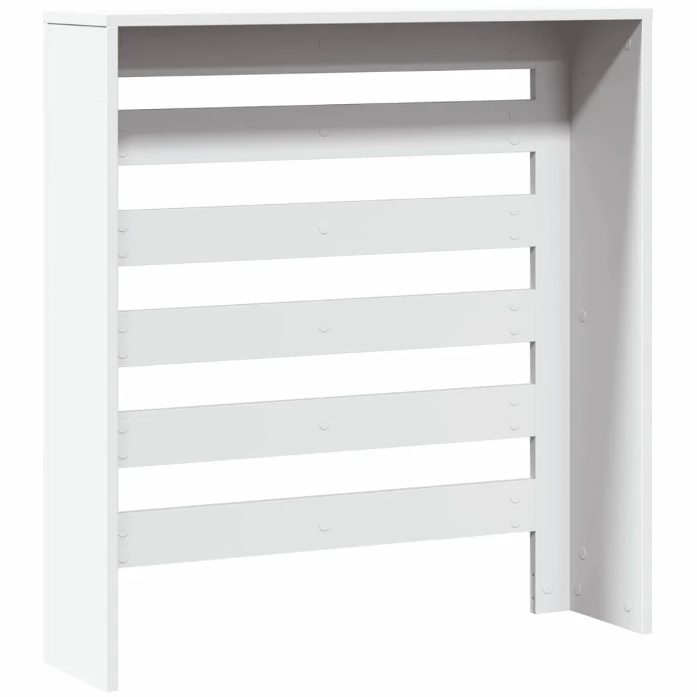 Cubierta de radiador Madera de ingeniería Blanco 78x20x82 cm Accesorios para radiadores