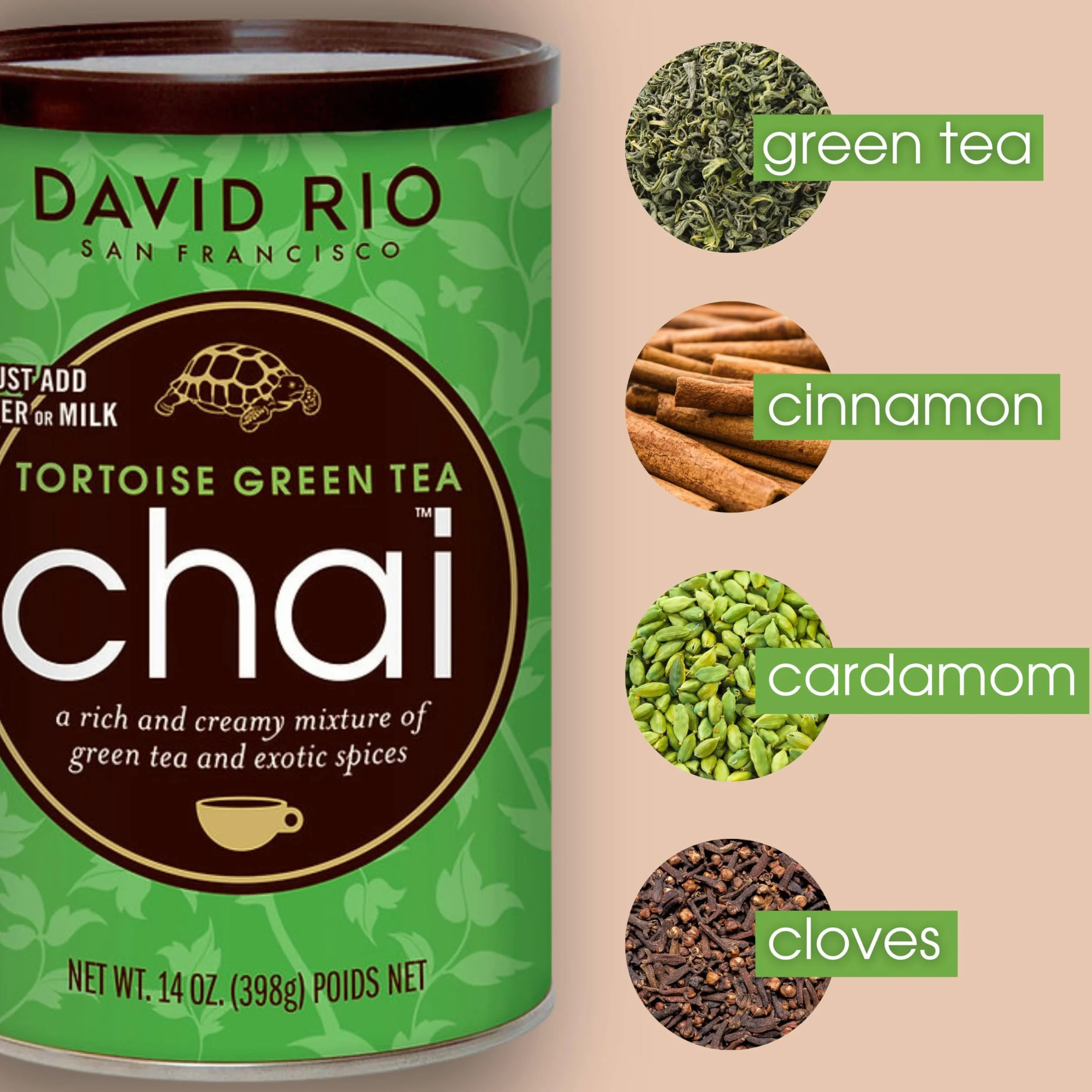 David Rio Chai Latte Tortoise Green Tea 398g