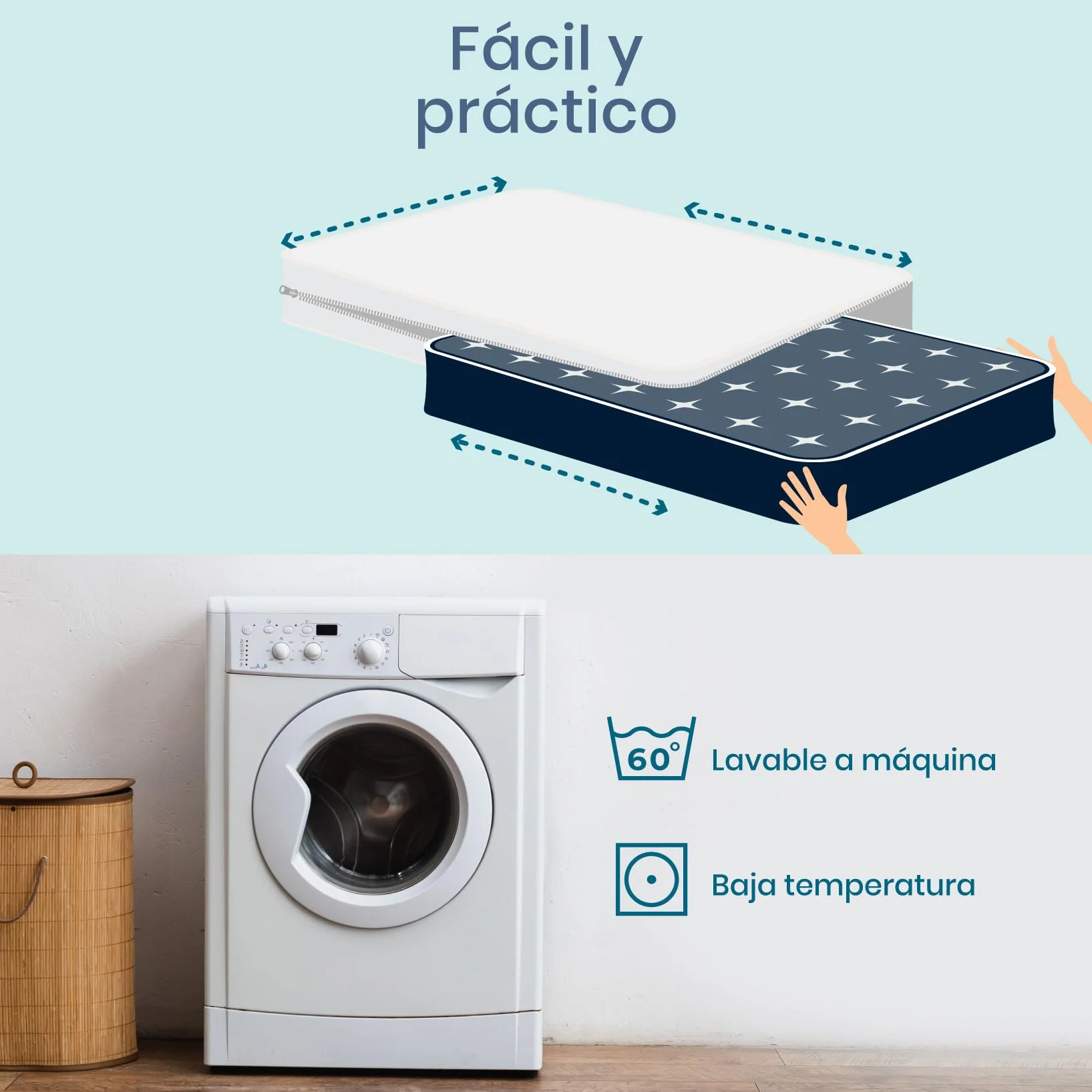 Twinzen - Funda Colchón 135x190 x25 cm - Impermeable Y Antiácaros - Cubre Colchón 135x190 x25cm Cremallera Completo para Protección Total - Bi-Ome & Oeko-Tex