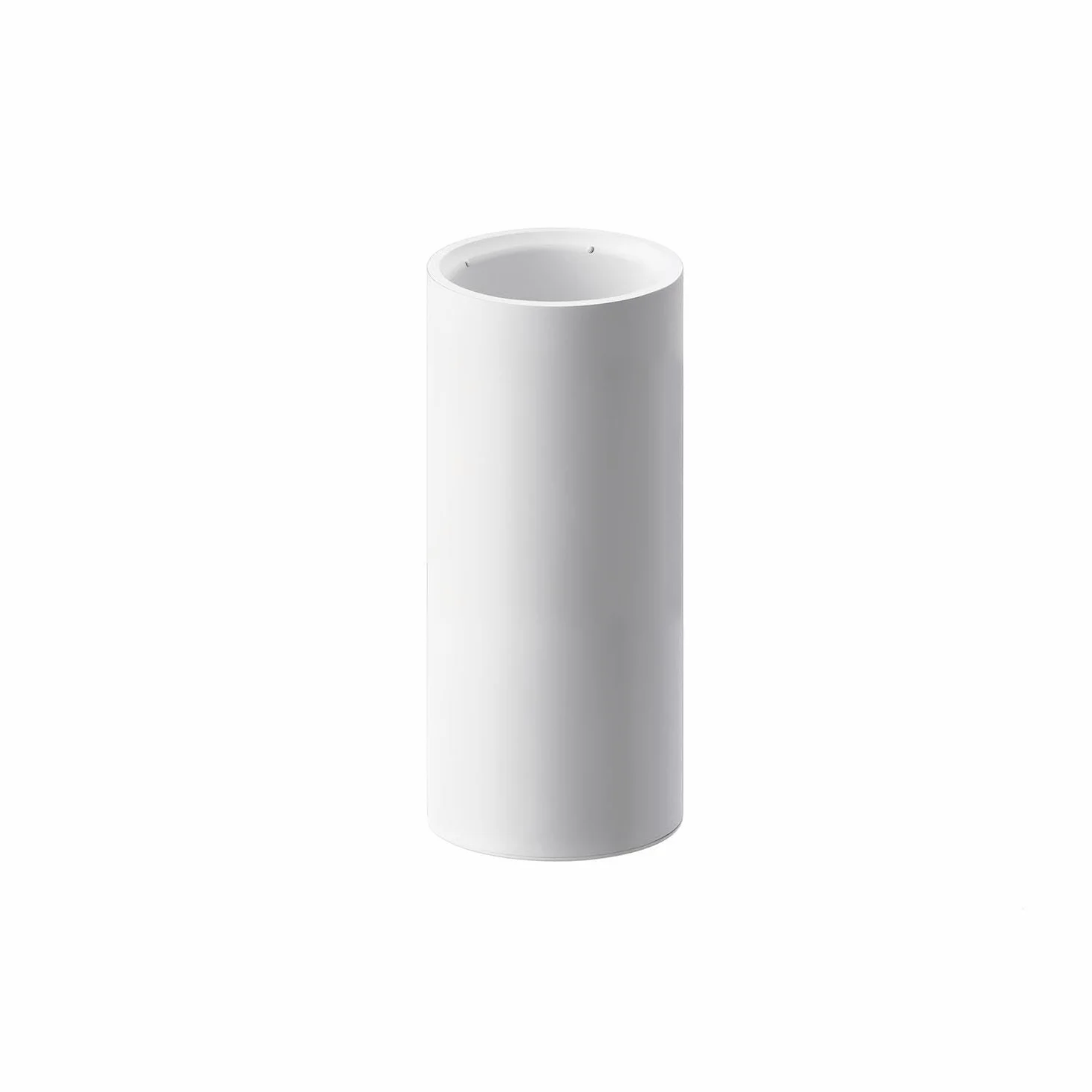 COSMIC Architect SP Vaso Portacepillos para Encimera de Baño con Diseño Circular y Minimalista. Soporte para Cepillos de Dientes Fabricaso en Metal de Color Blanco Mate