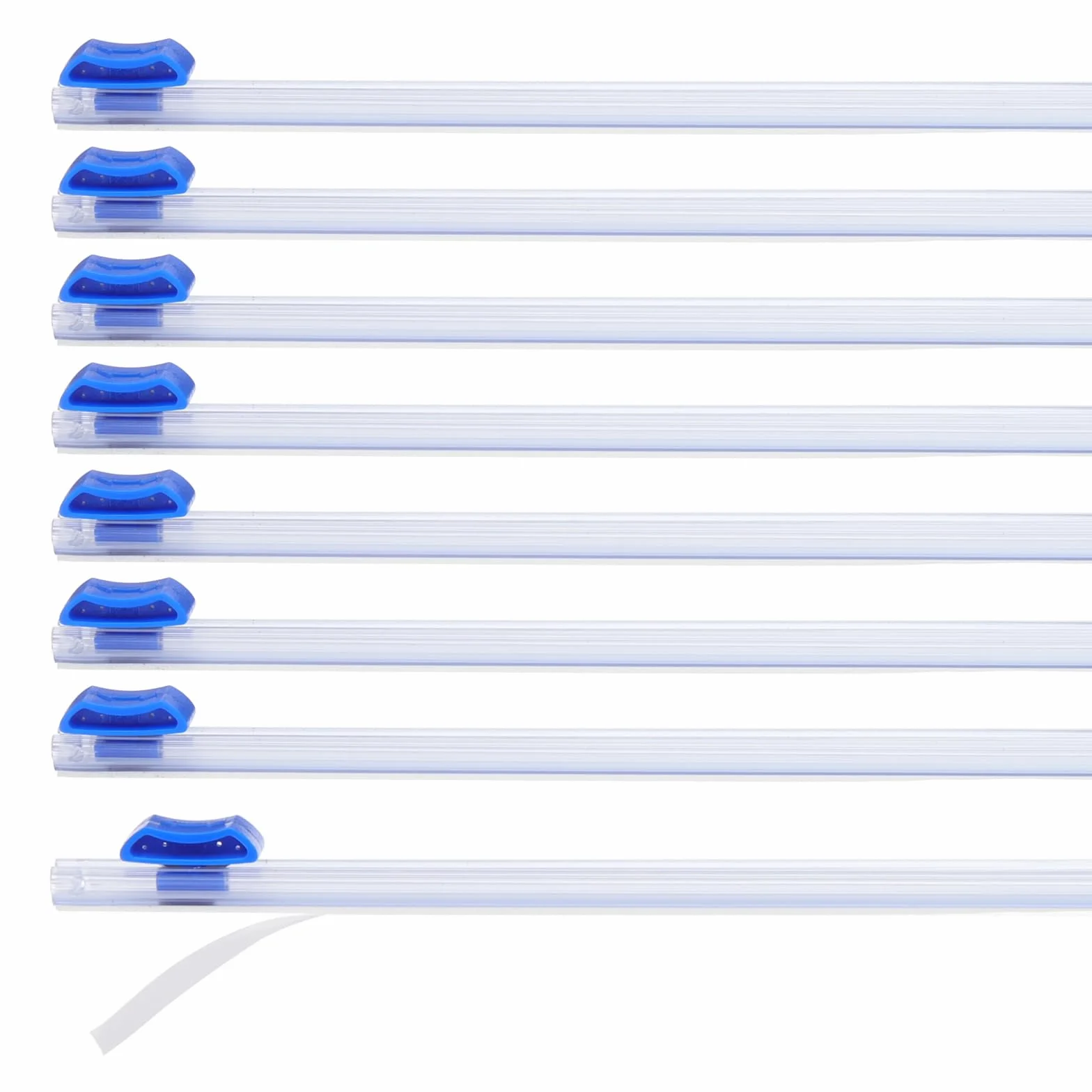 PATIKIL 8 Piezas Cortador De Plástico, Cortador Deslizante De Plástico De 13 Pulgadas Instalación Autoadhesiva Reemplazo para Dispensador De Papel De Aluminio Papel Encerado, Azul