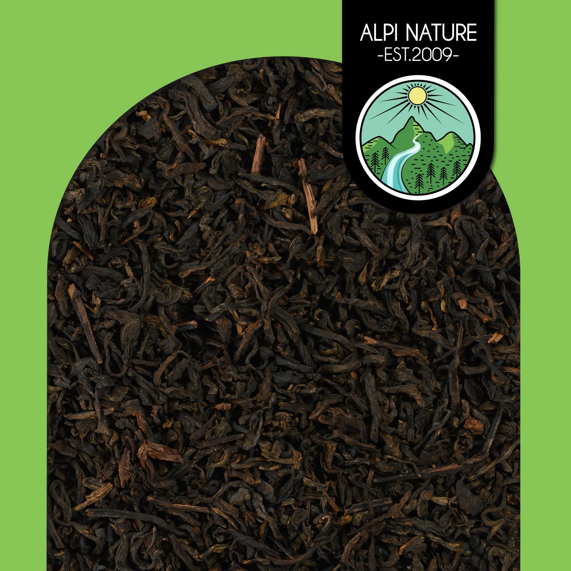 Té Rojo Pu Erh Orgánico de Yunnan 200g, Hojas Sueltas con Cafeína Natural