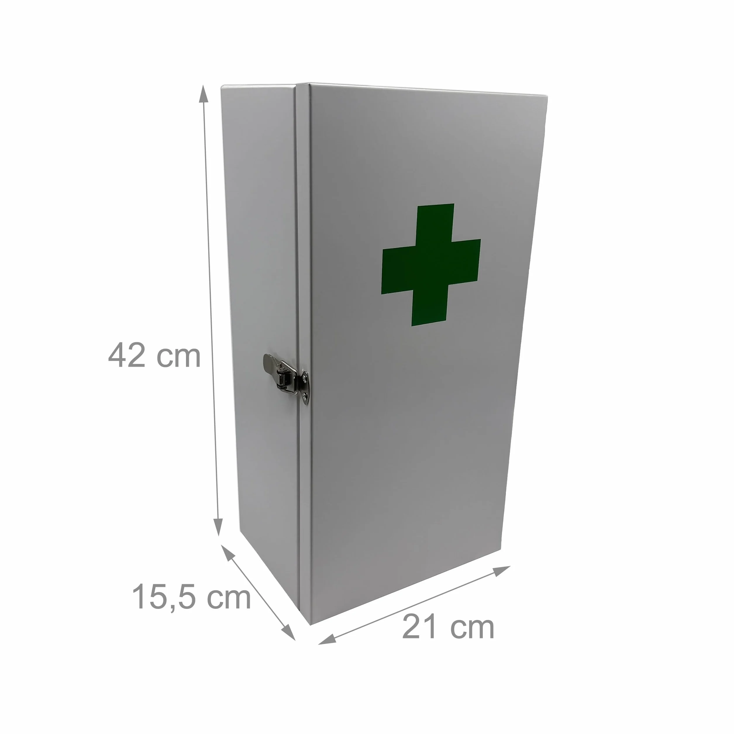 Armario médico Relaxdays 3 estantes 42x21x15.5 cm Montaje en Pared botiquín Blanco Verde