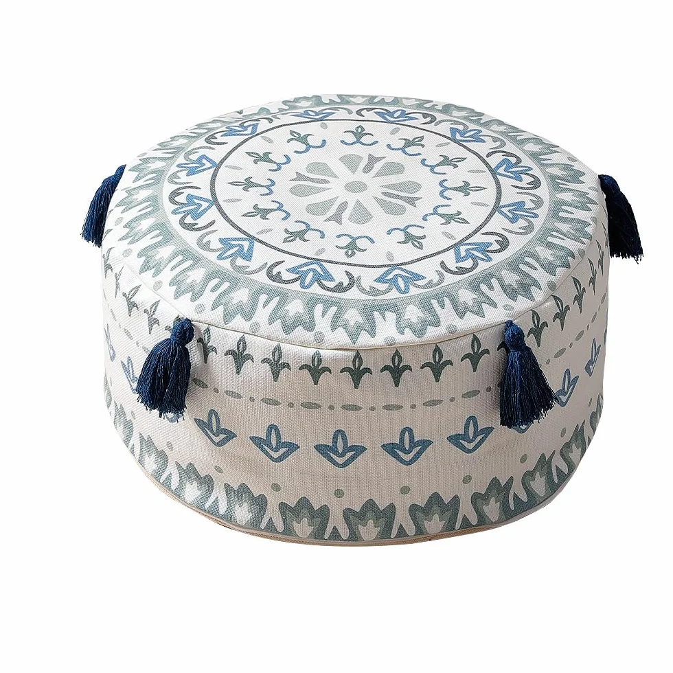 MOCOFO Puf 45 x 20 cm Cojín de Suelo Estampado Geométrico Escandinavo Otomana Lavable