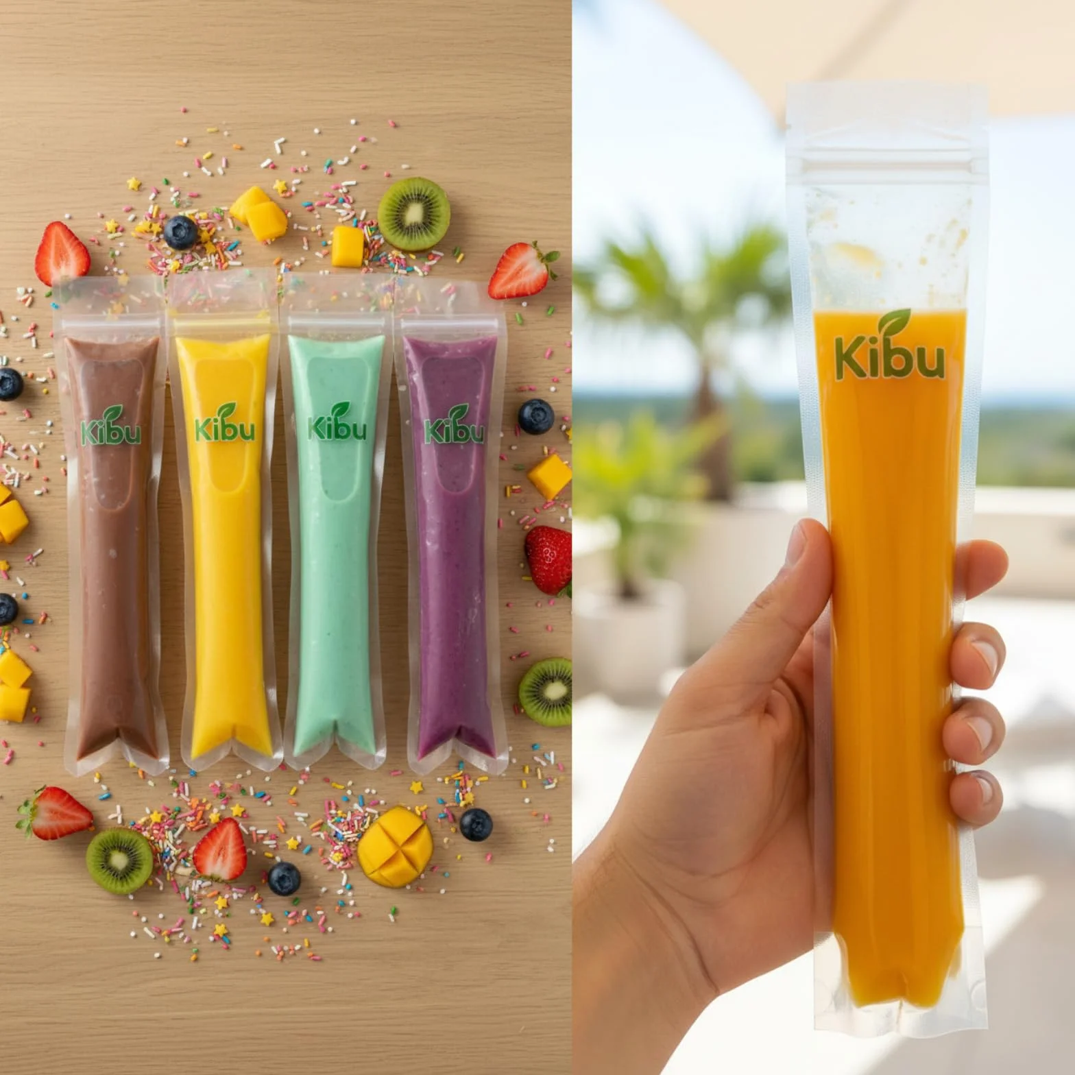 Bolsas de Helado Flash 150 Pack Plástico Duradero para Hacer Palitos de Hielo y Postres Congelados