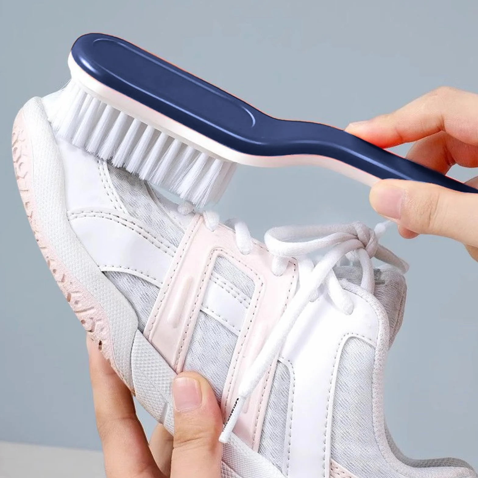 Cepillos para Limpieza De Zapatos,Cepillo Fregador Calzado | Eliminador De Manchas con Empuñadura Ergonómica para Zapatillas Alfombra Baño Ropa Y Hogar
