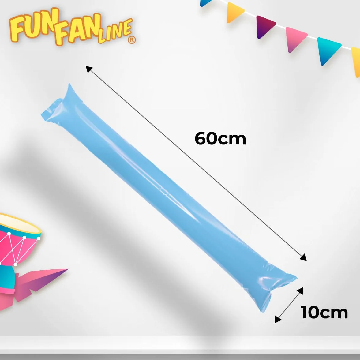 Pack 50 Pares Aplaudidores Hinchables Reutilizables para Deportes | Bastones Inflables Thunder Sticks para Estadios de Fútbol, Baloncesto, Maratones y Eventos Deportivos